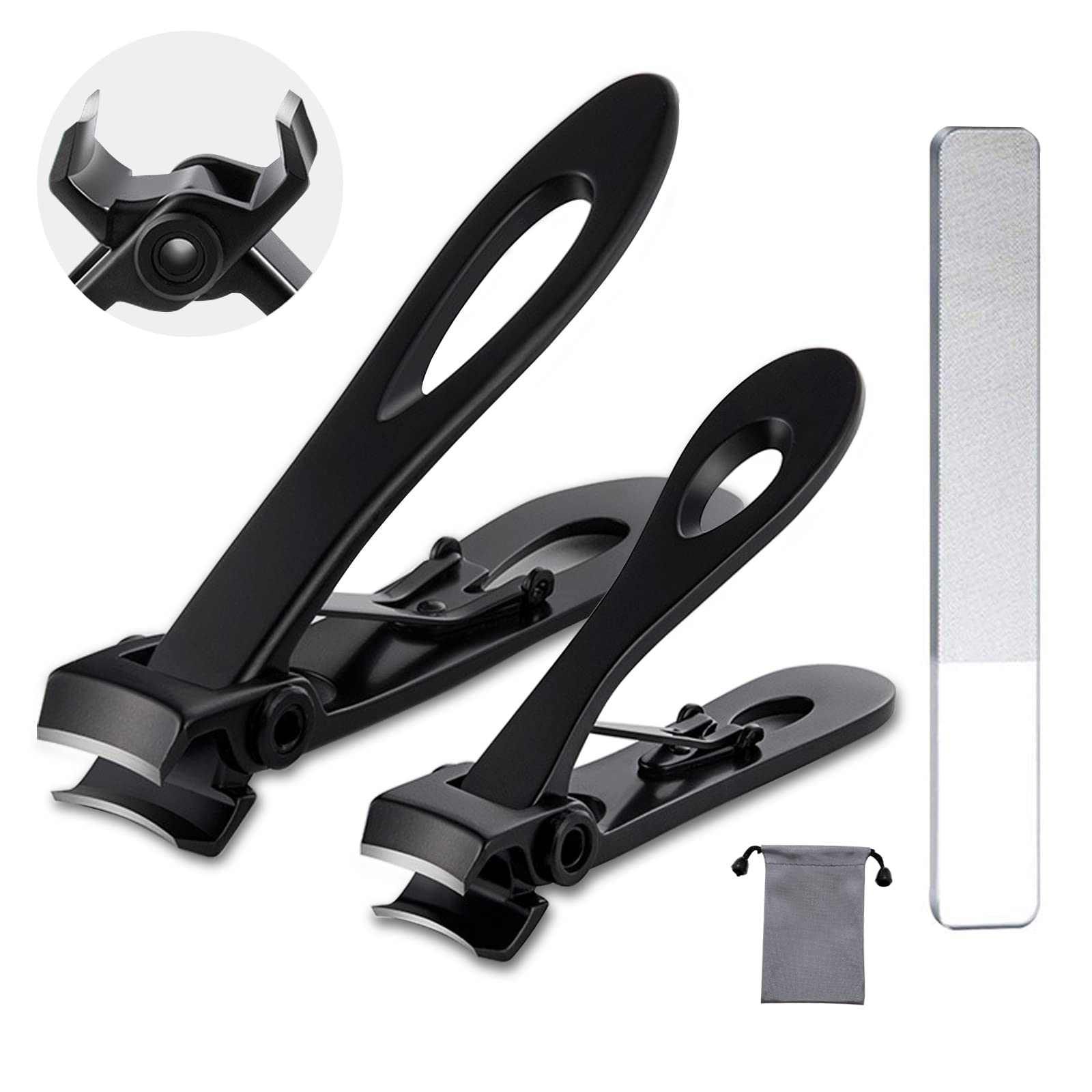 Venoteck Nail Clippers for Thick Nails – Dual-Size, Stainless Steel