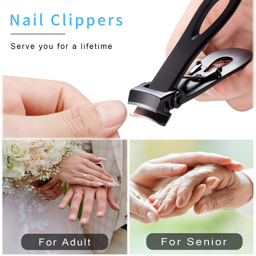 Venoteck Nail Clippers for Thick Nails – Dual-Size, Stainless Steel