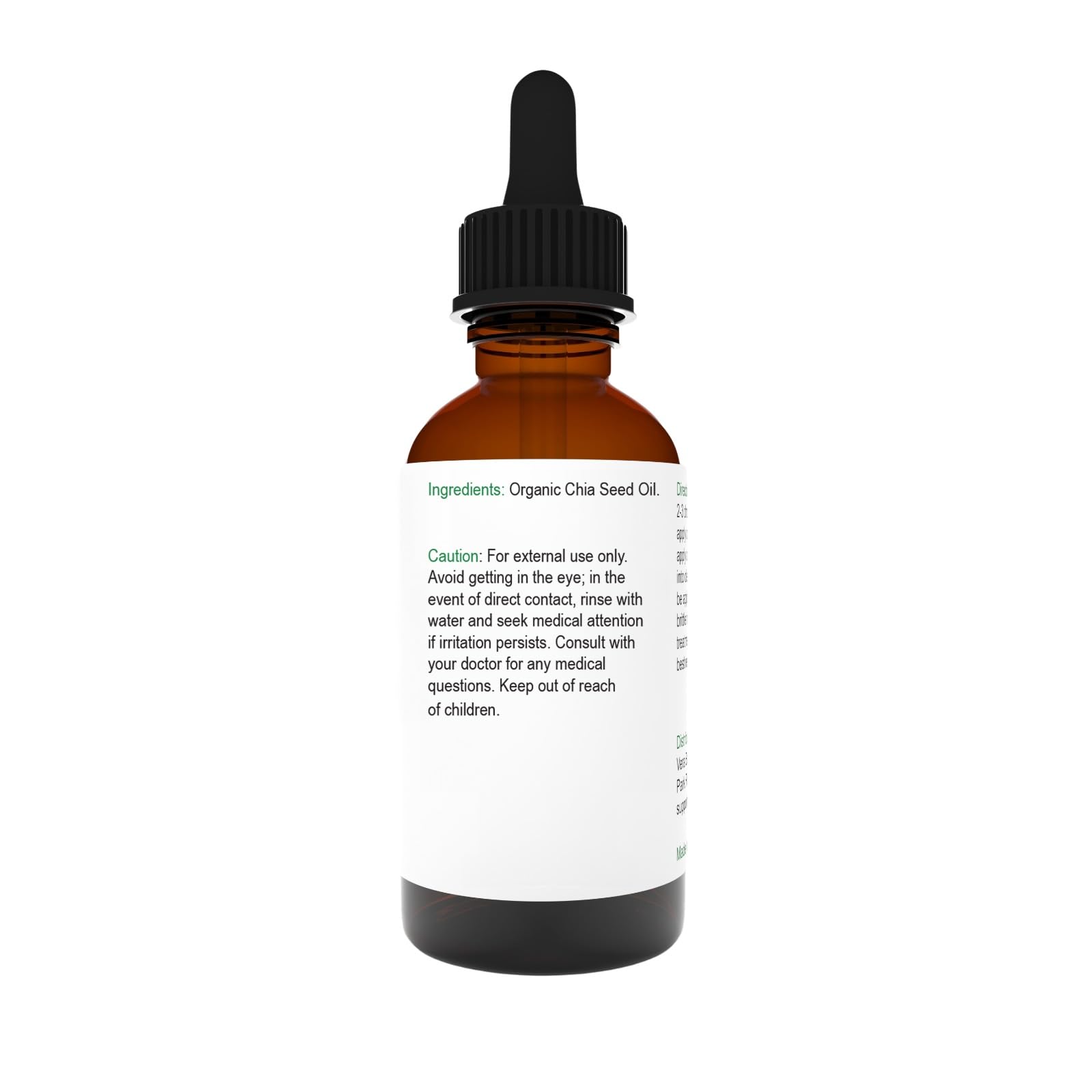 Vera Botanics Organic Chia Seed Oil – 100% Pure, Cold-Pressed, Unrefined