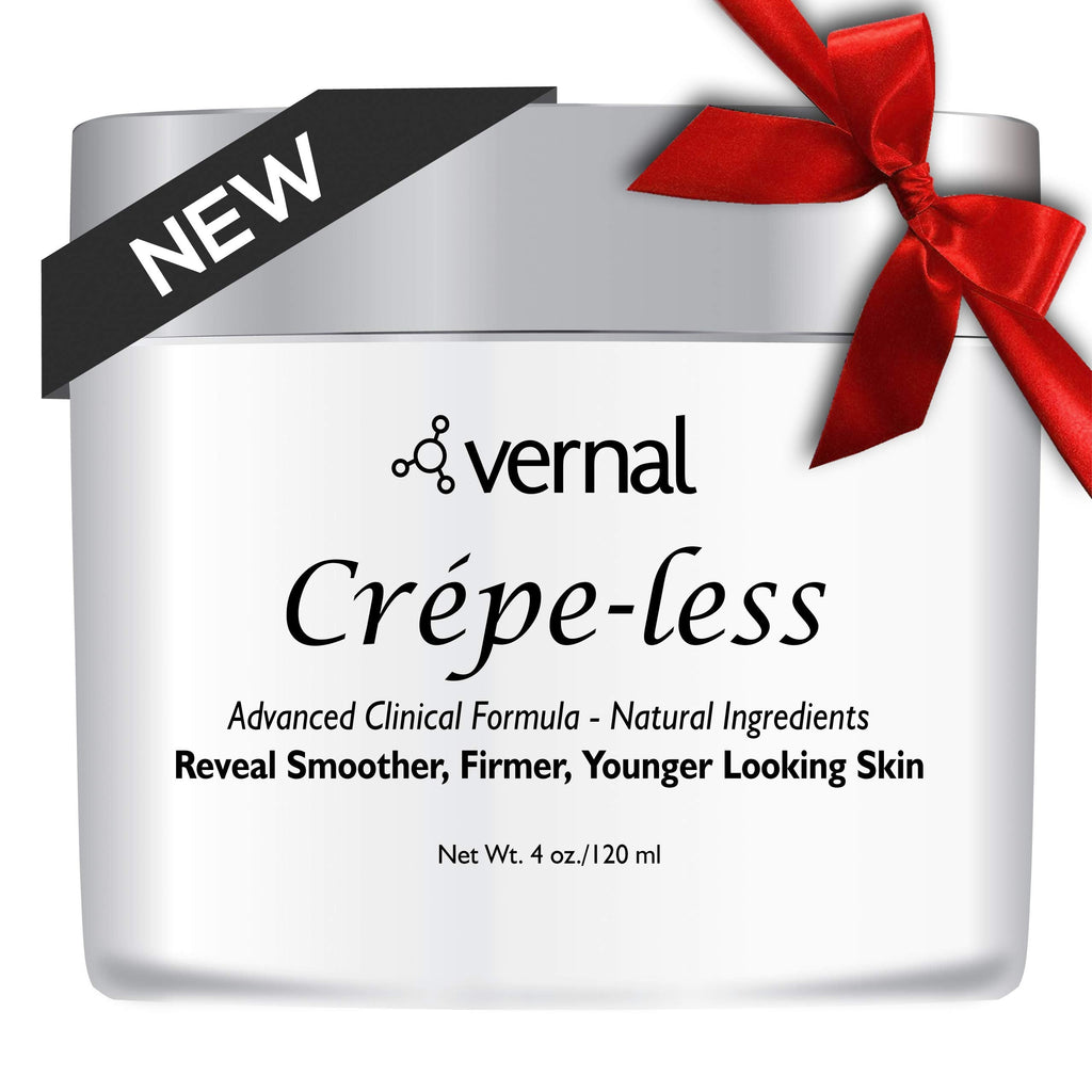 Vernal Crepe-less Cream – Organic Firming Cream for Crepey Skin (Arms, Neck & Hands) | Made in USA 4 oz