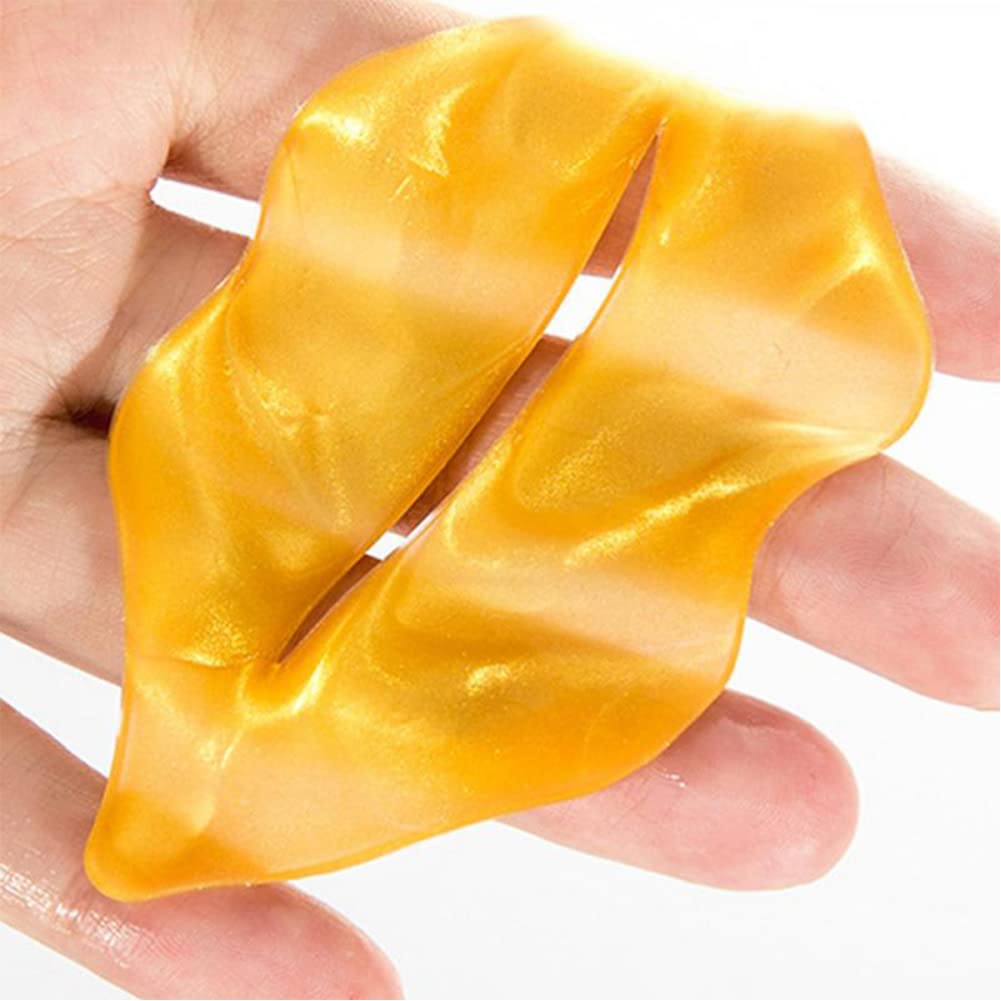 VERONNI 24K Golden Crystal Lip Masks – Hydrating Lip Plumper & Collagen Care (30 Pcs)