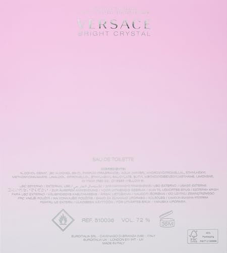 Versace Bright Crystal Eau de Toilette for Women – 6.7 oz