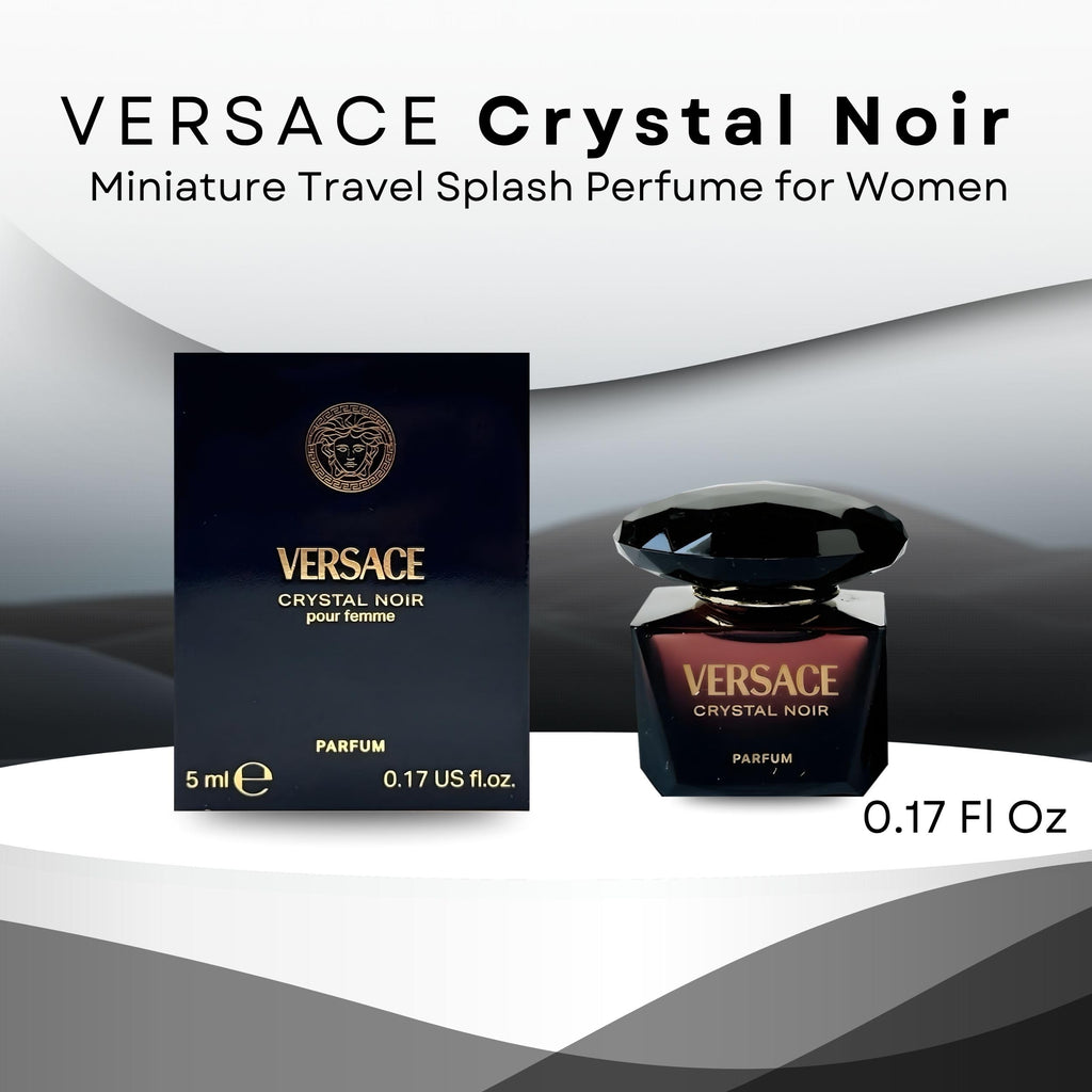 Versace Crystal Noir Mini Perfume Splash 0.17 oz for Women | Travel-Size Luxury