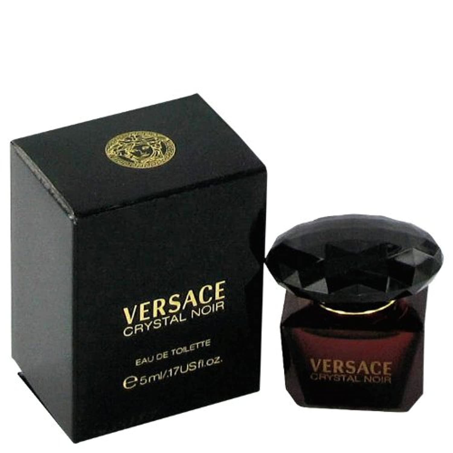 Versace Crystal Noir for Women Eau de Toilette Mini, 0.17 oz | Amber Floral Scent