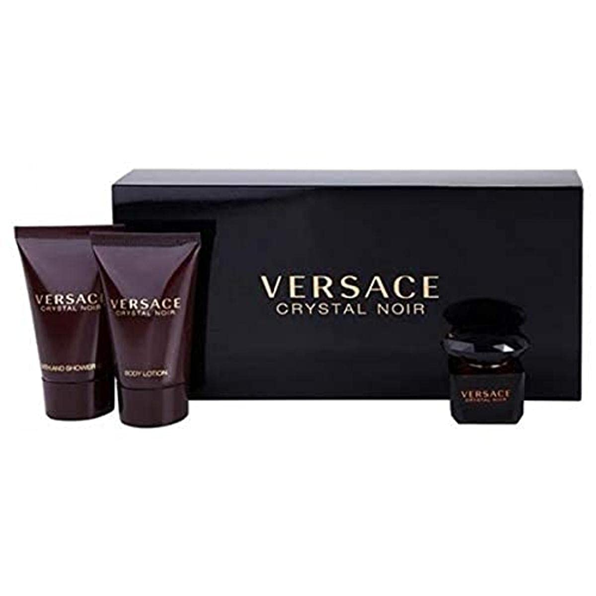 Versace Crystal Noir Set for Women – Mini EDP, Gel & Lotion