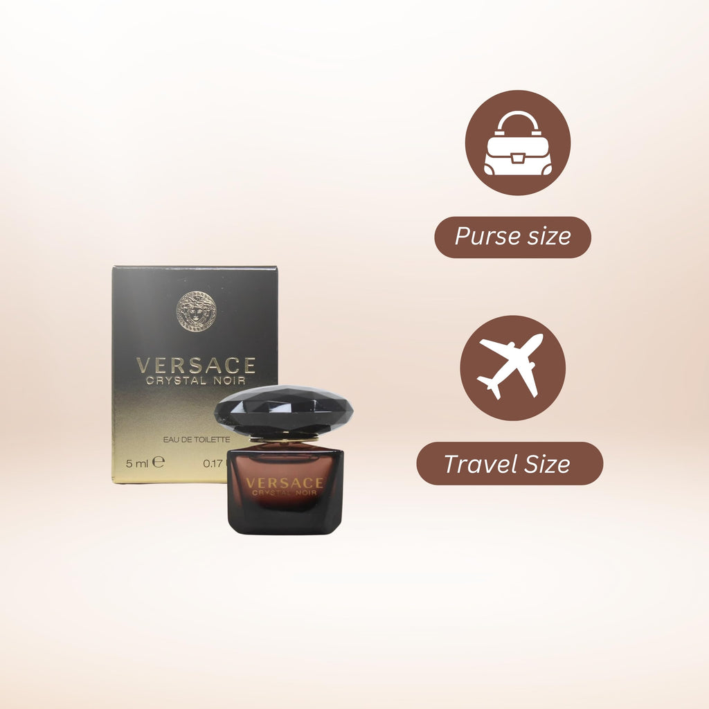 Versace Crystal Noir for Women Eau de Toilette Splash – 5 ml Mini Travel Size