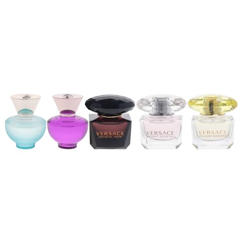 Versace Miniatures Collection for Women – 5 Pc Fragrance Gift Set | Travel-Ready Luxury