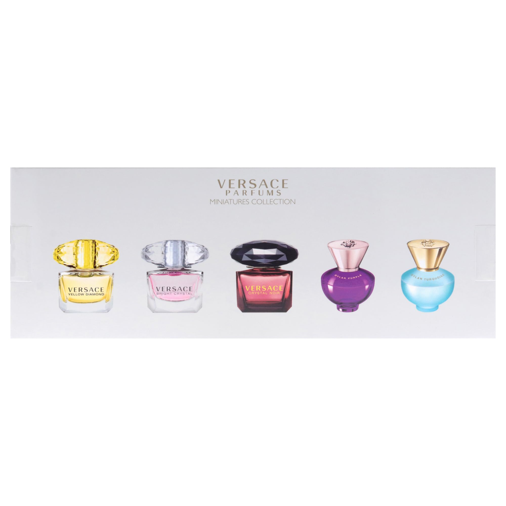 Versace Miniatures Collection for Women – 5 Pc Fragrance Gift Set | Travel-Ready Luxury