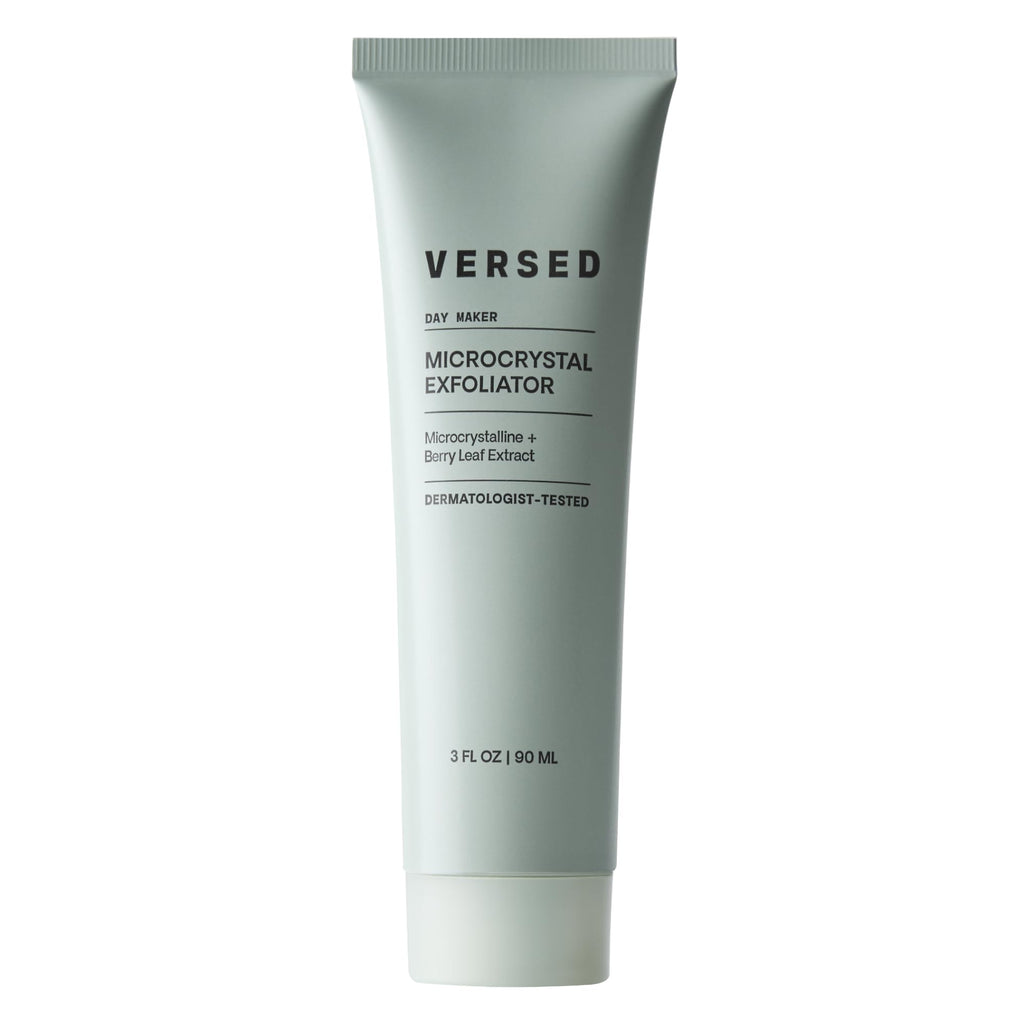 Versed Day Maker Microcrystal Exfoliating Cleanser – Creamy, Biodegradable Microcrystals, Vegan (3 oz)