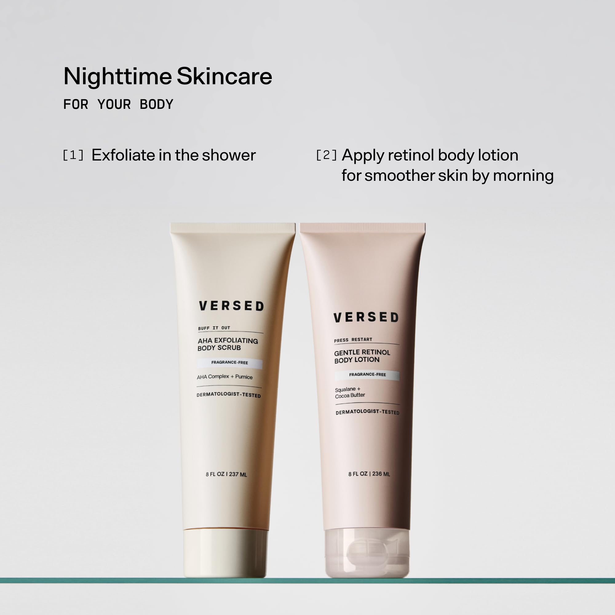Versed Press Restart Retinol Body Lotion – Cocoa Butter & Squalane