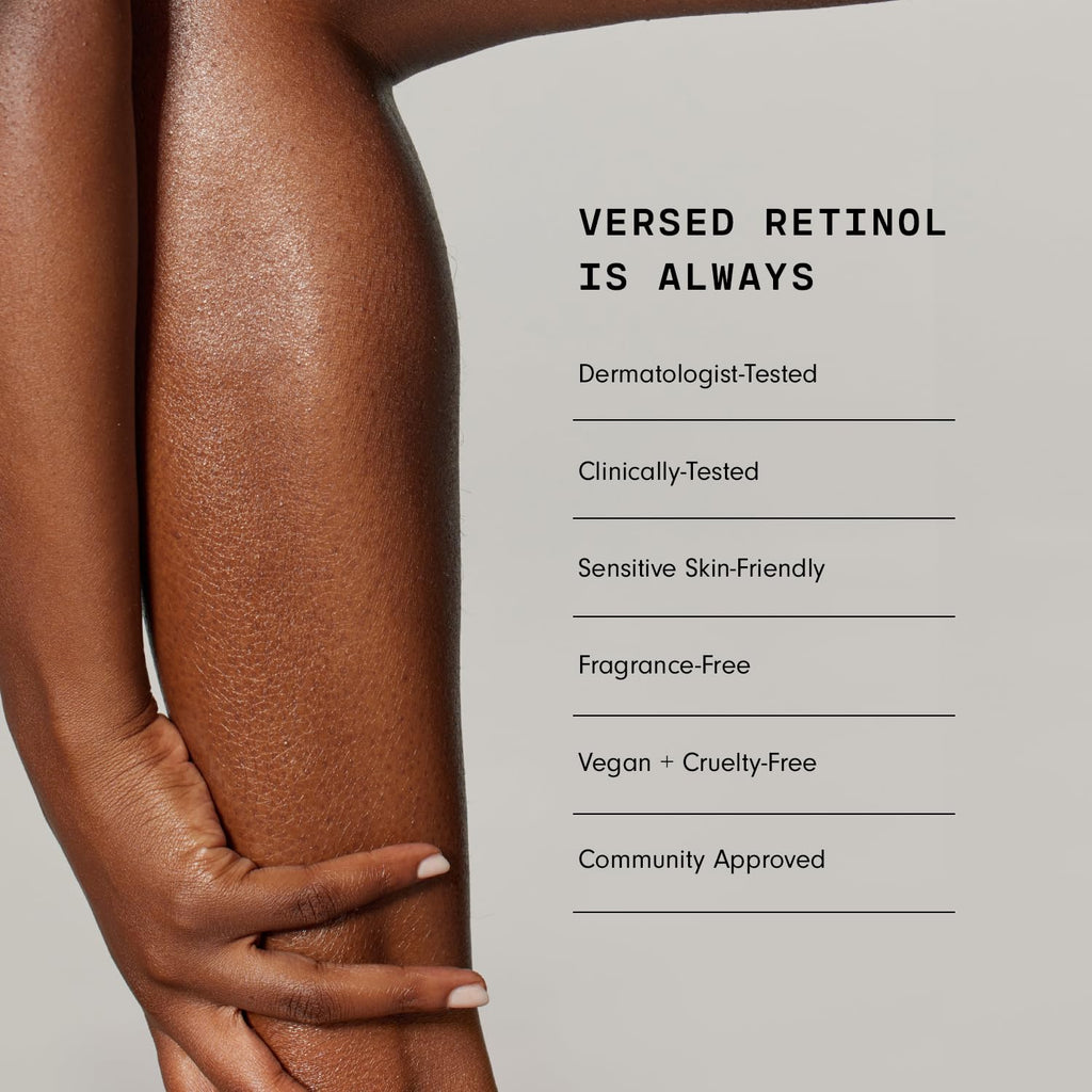 Versed Press Restart Retinol Body Lotion, 2 Pack – Lightweight Skin Firming Moisturizer with Cocoa Butter, Squalane & Vitamin E