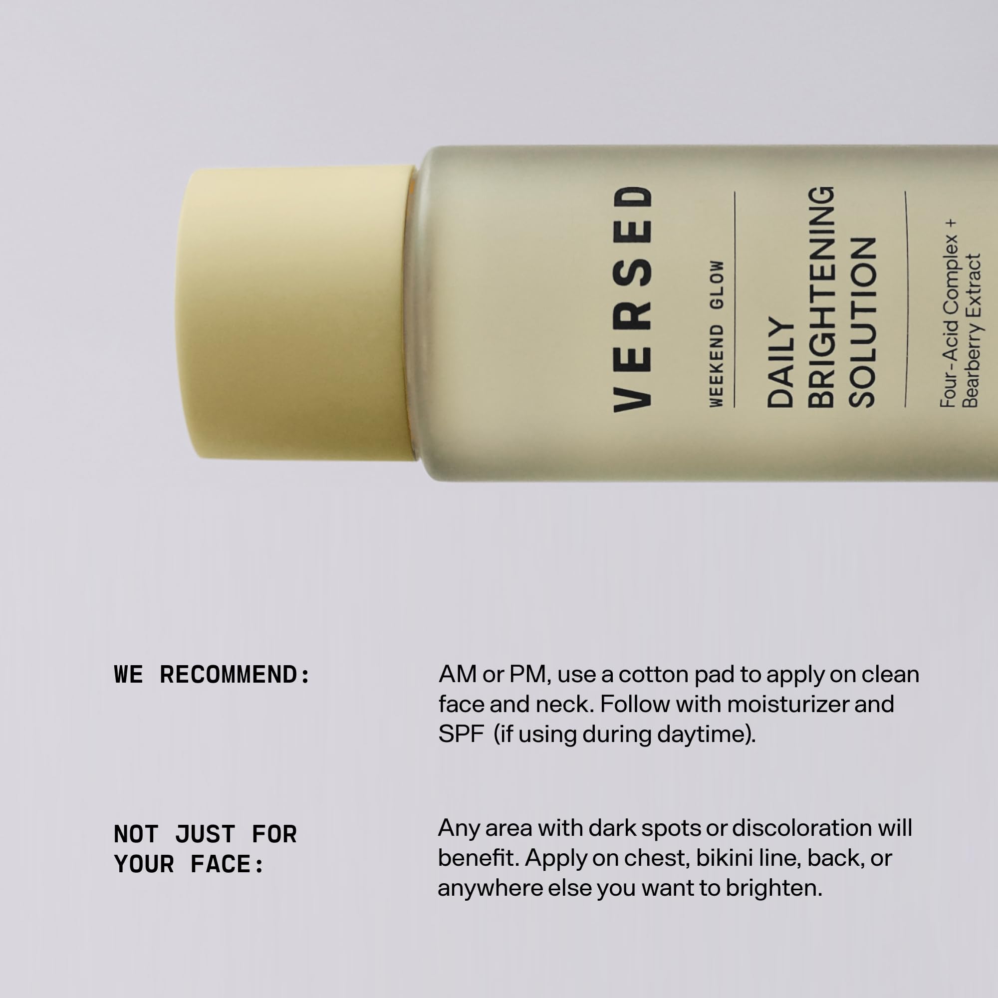 Versed Weekend Glow Daily Brightening AHA Toner with Vitamin C | Gentle Exfoliating Toner