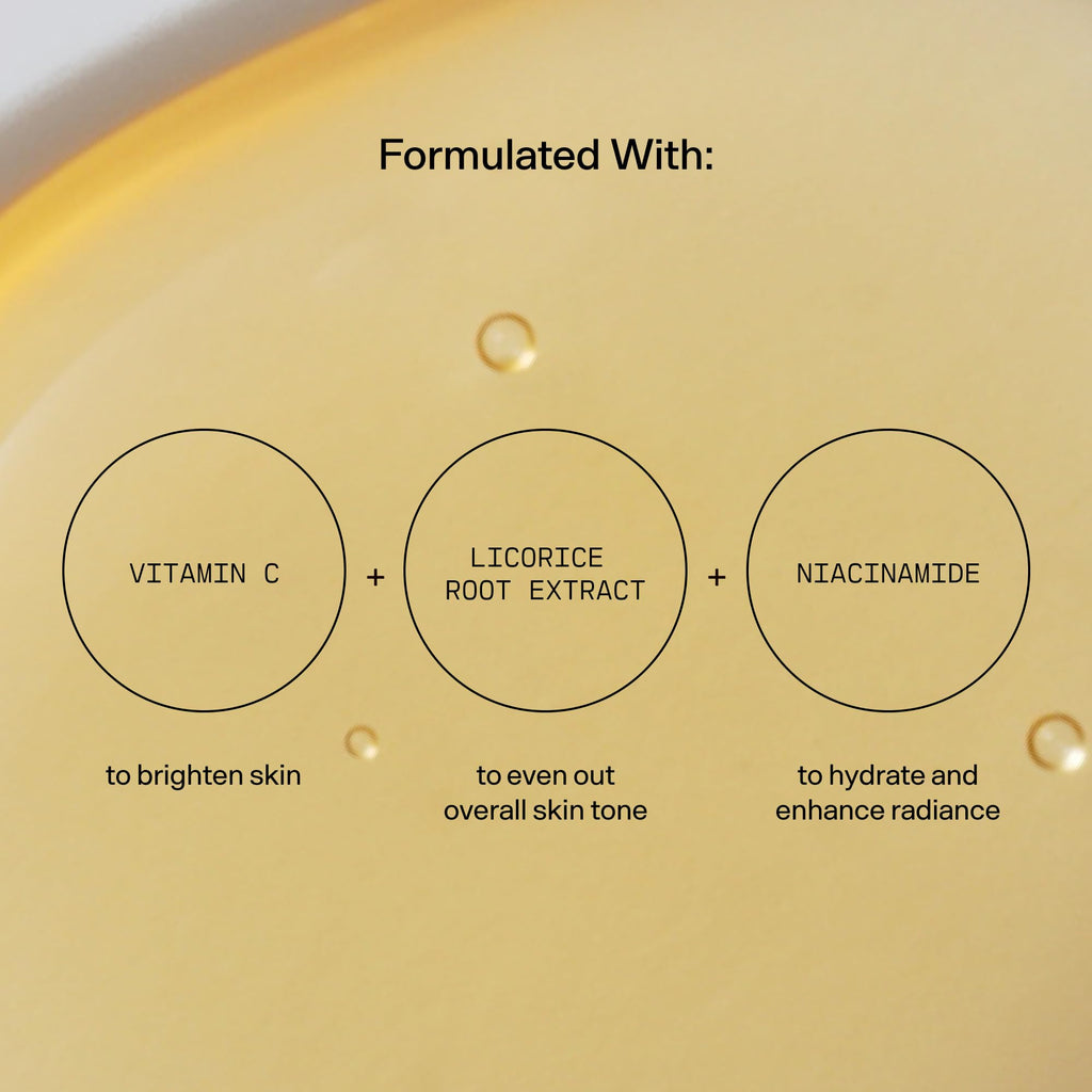 Versed Weekend Glow Vitamin C Serum for Face – Hydrating Serum with Niacinamide & Licorice Root (1 oz)
