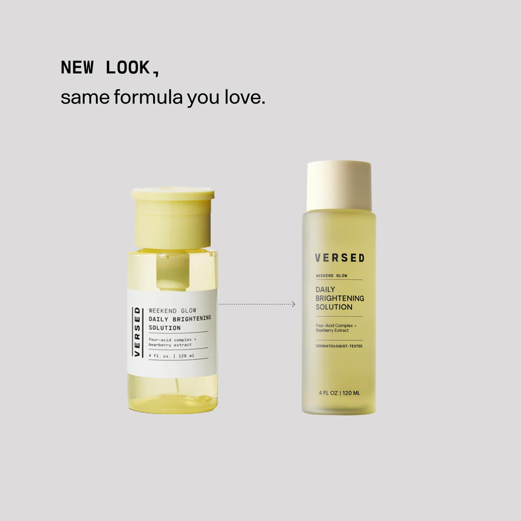 Versed Weekend Glow Daily Brightening AHA Toner with Vitamin C | Gentle Exfoliating Toner