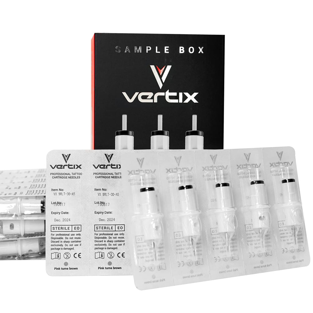 Vertix 1 Round Liner Cartridges (Pack of 20) — Transparent Tip for Reduced Vibration