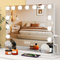 VESAUR 23x18 Vanity Mirror with Lights | 10X/15X Magnification, 15 LED Bulbs, USB-C Charger