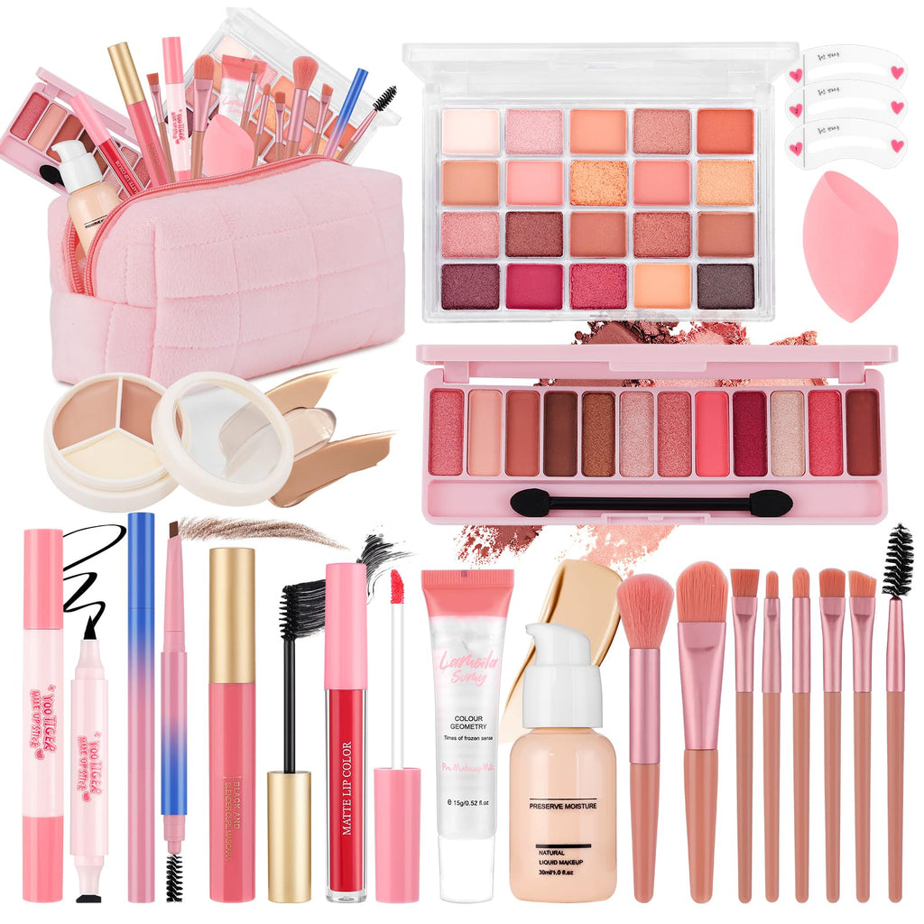 VESPRO All-In-One Makeup Kit for Teens | Beginner Friendly, Travel-Ready Set