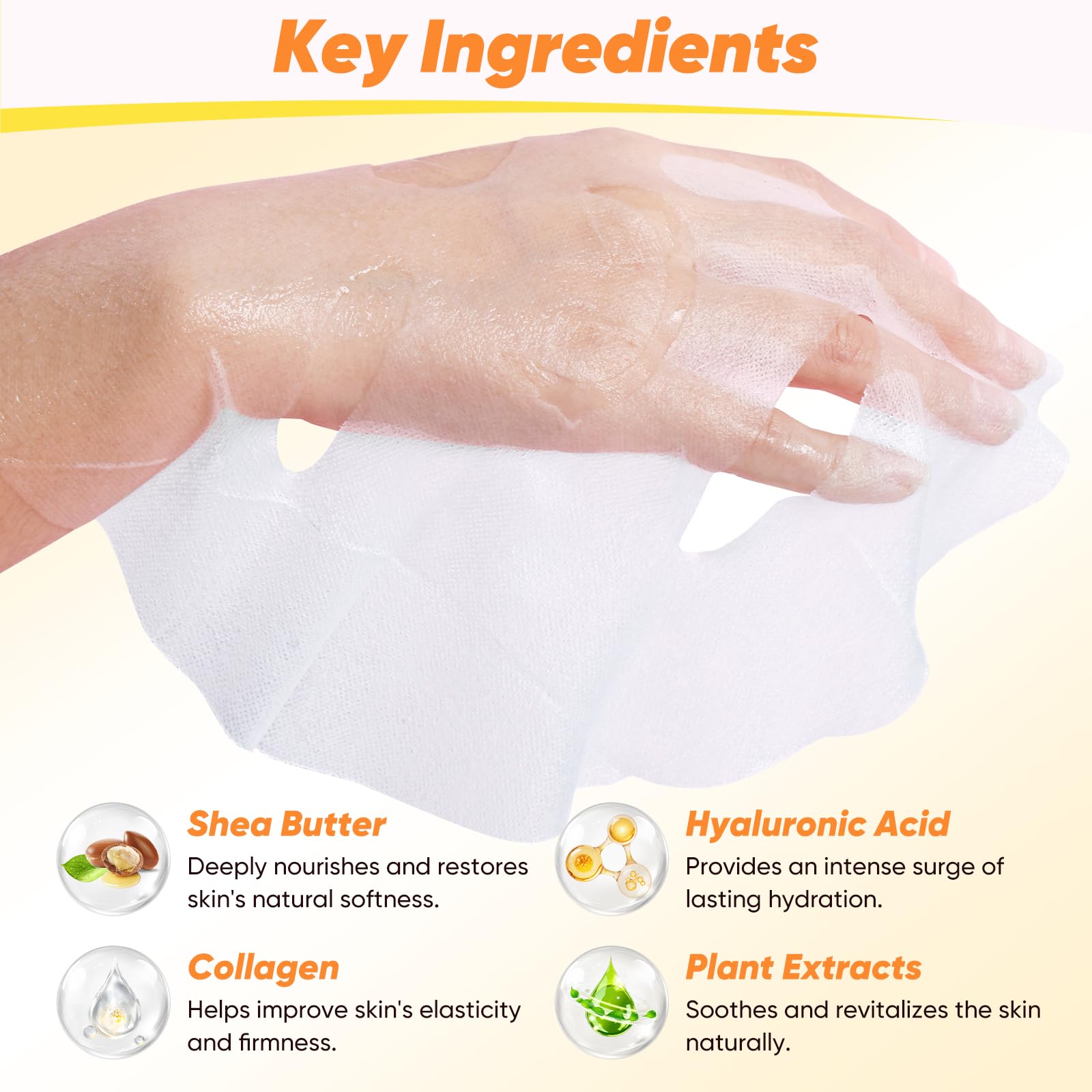VESPRO 60-Pack Collagen Facial Masks – Hydration for All Skin Types (12 Types x 5 Pcs)