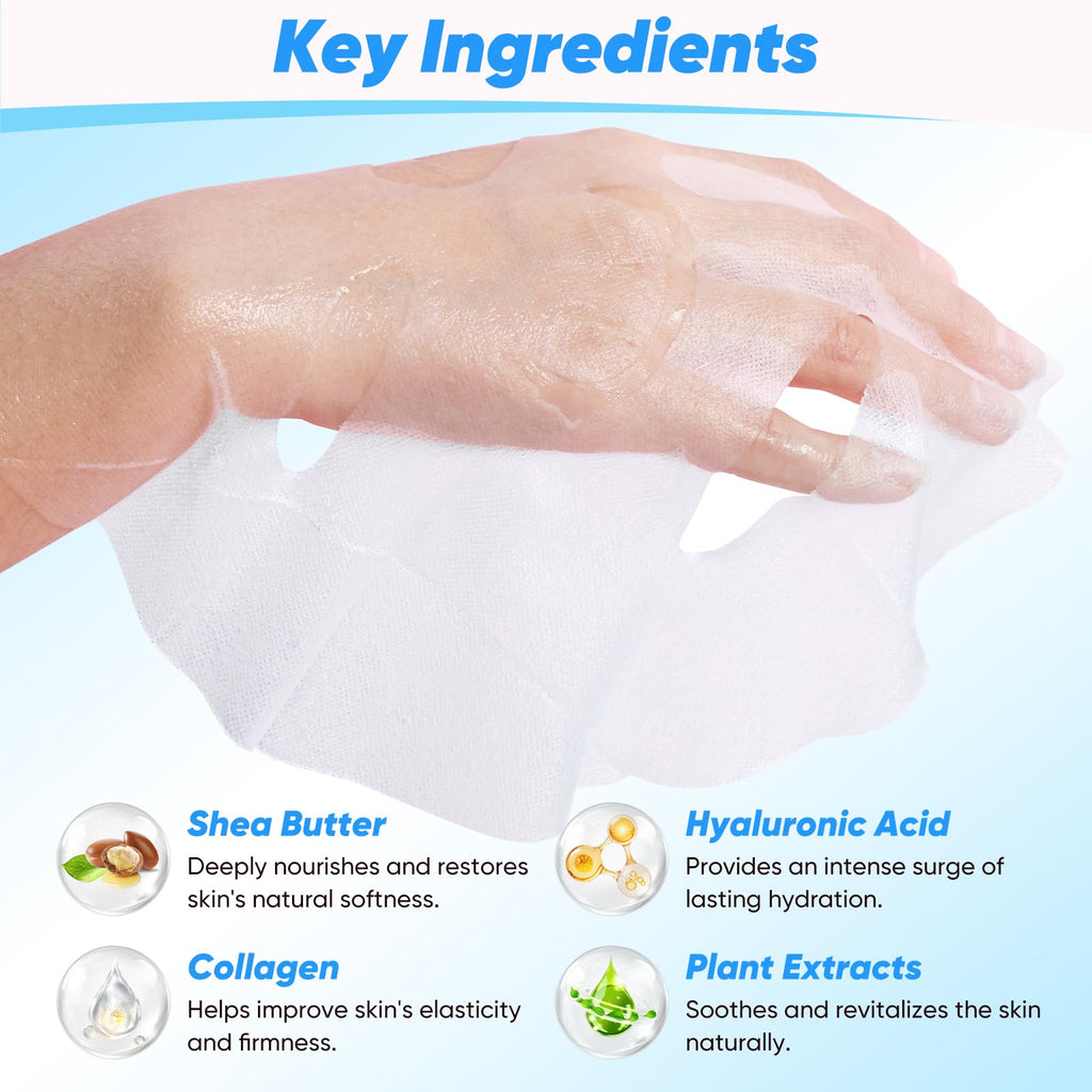 VESPRO 36 Pack Skincare Masks – Hydrating & Moisturizing Sheet Mask Bundle for All Skin Types