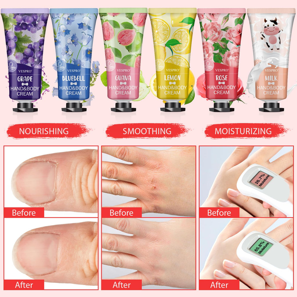 VESPRO 210 Pack Moisturizing Hand Cream Gift Set – 14 Scents, Travel-Size, Bulk Gifts