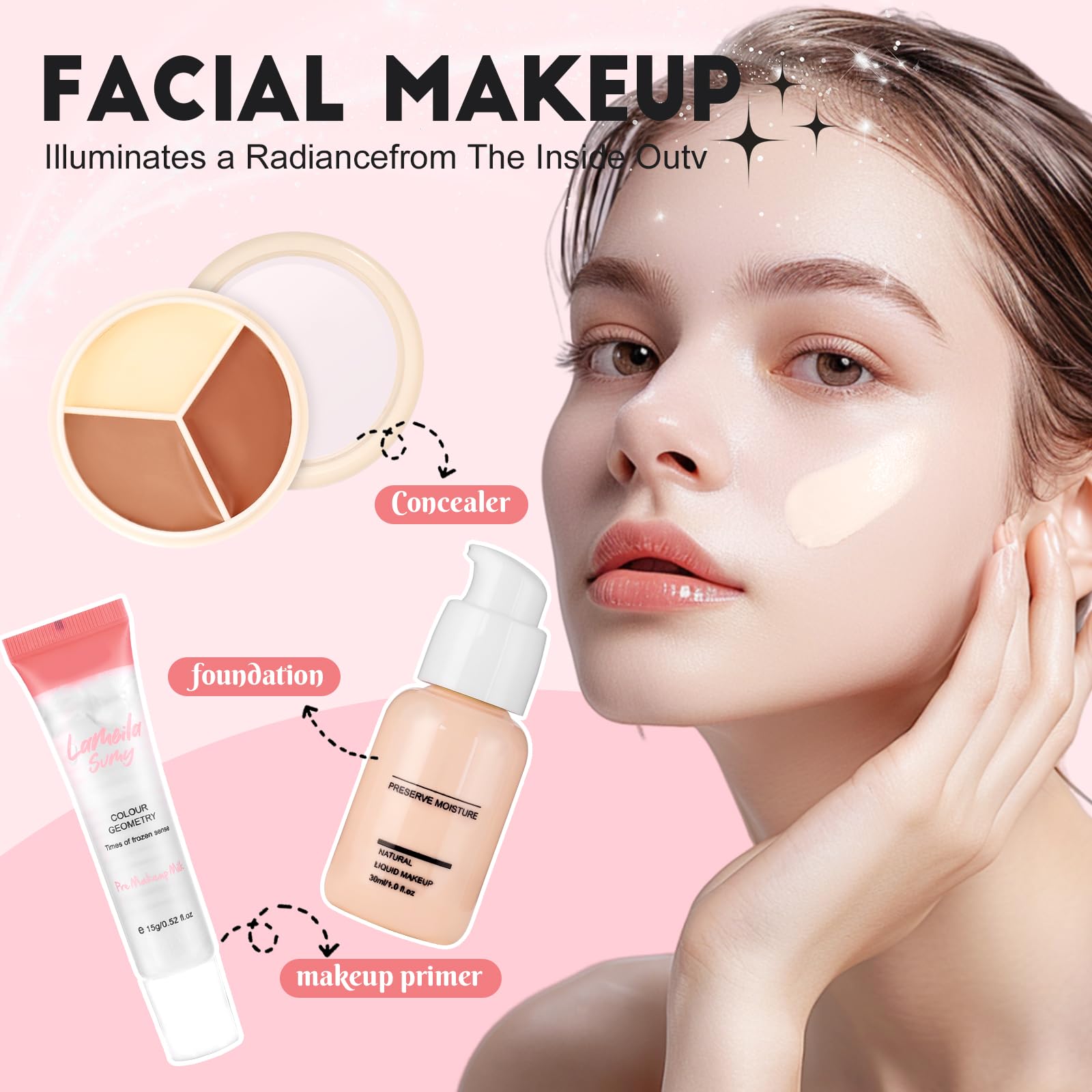 VESPRO All-In-One Makeup Kit for Teens | Beginner Friendly, Travel-Ready Set