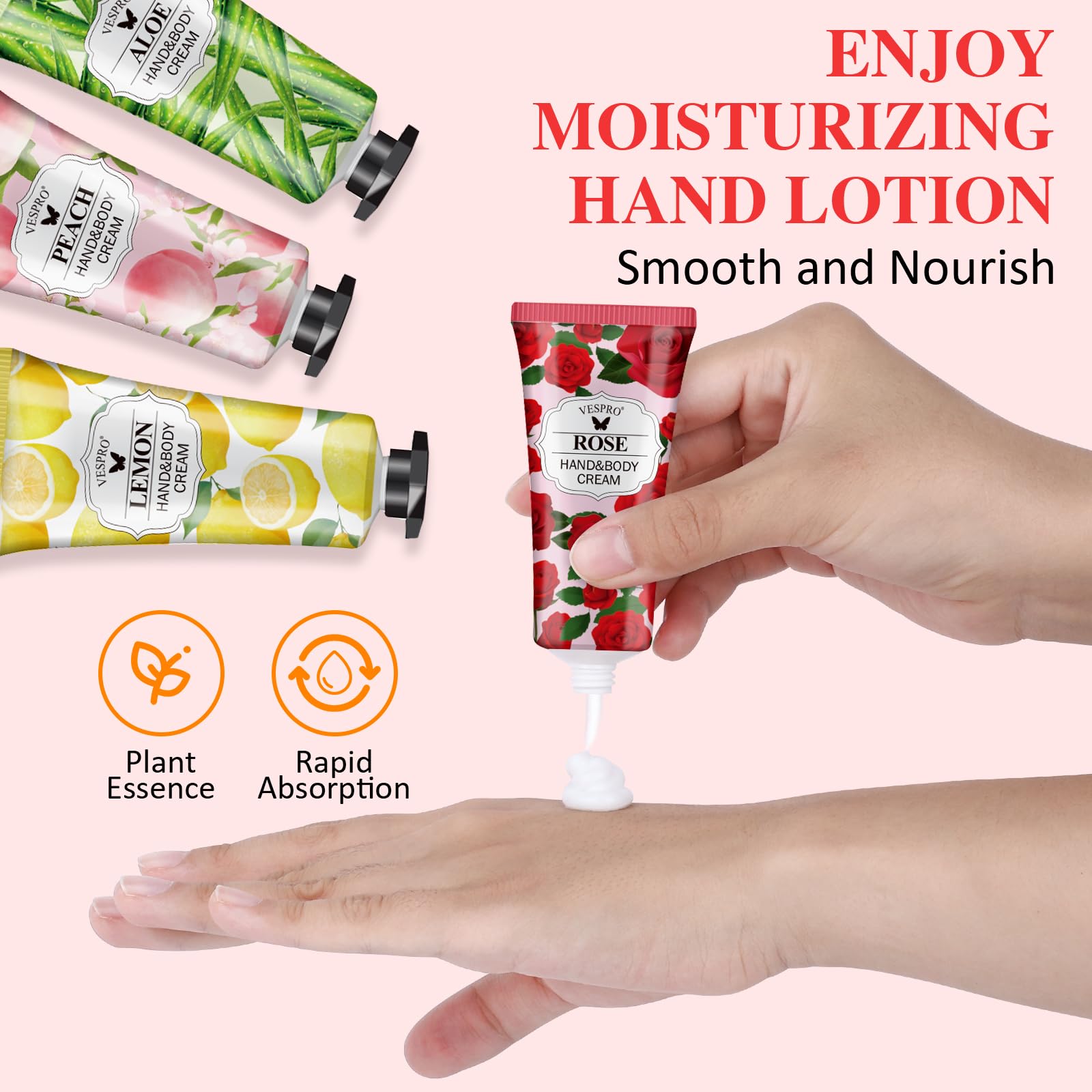 VESPRO 210 Pack Moisturizing Hand Cream Gift Set – 14 Scents, Travel-Size, Bulk Gifts