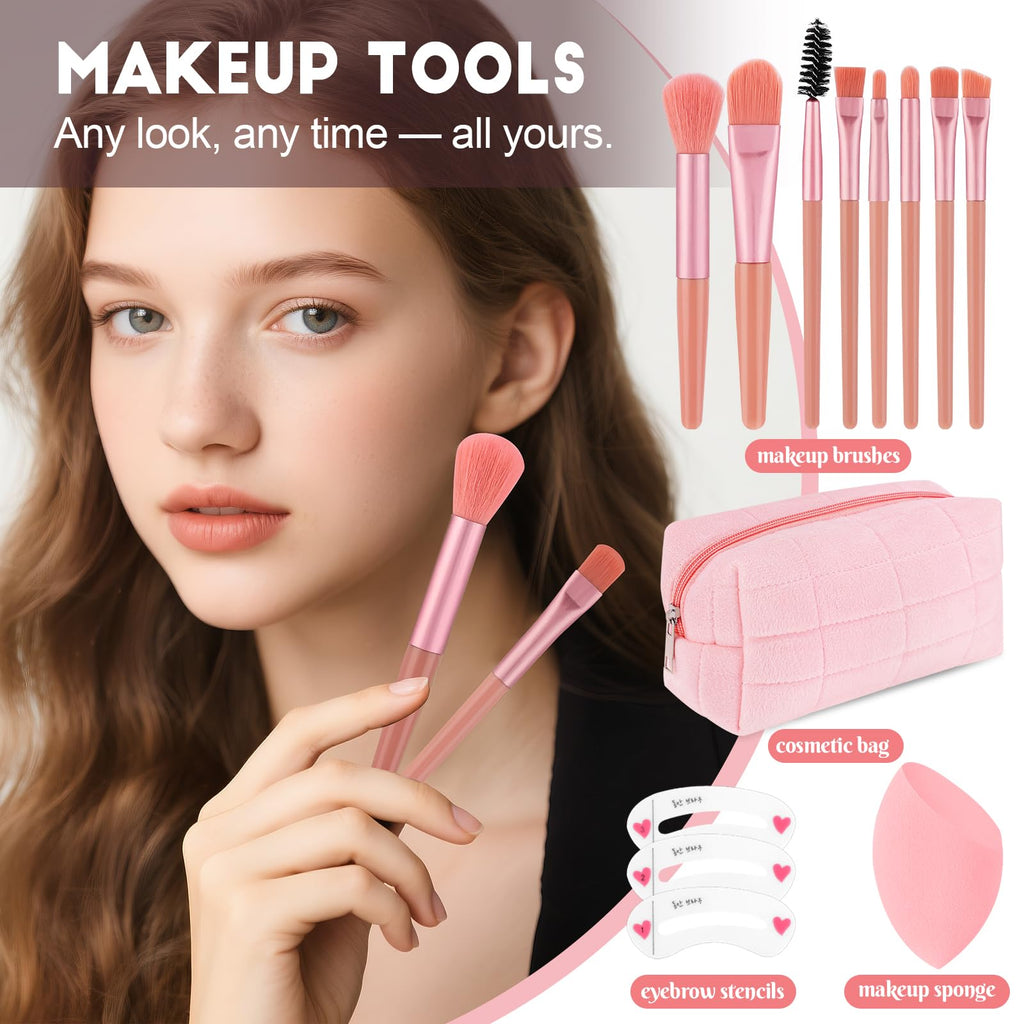 VESPRO All-In-One Makeup Kit for Teens | Beginner Friendly, Travel-Ready Set