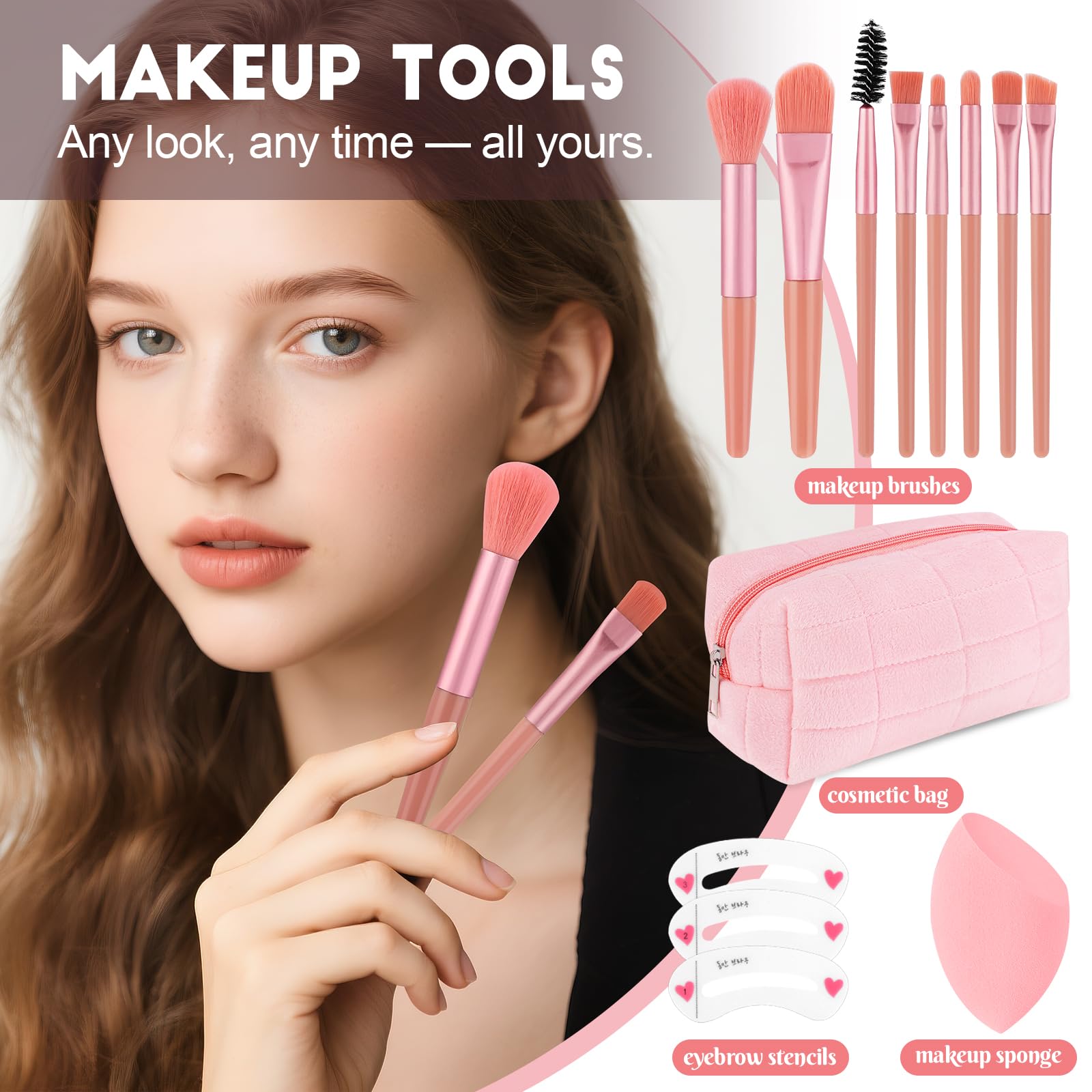 VESPRO All-In-One Makeup Kit for Teens | Beginner Friendly, Travel-Ready Set