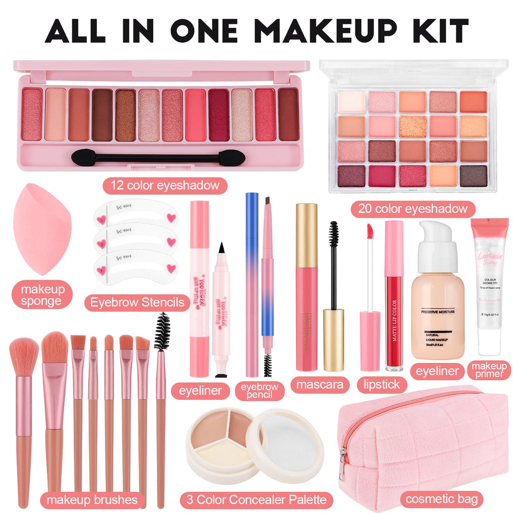 VESPRO All-In-One Makeup Kit for Teens | Beginner Friendly, Travel-Ready Set