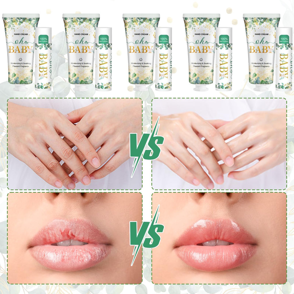 VESPRO 50 Pack Hand Cream & Lip Balm Gift Sets for Baby Showers and Bridal Showers