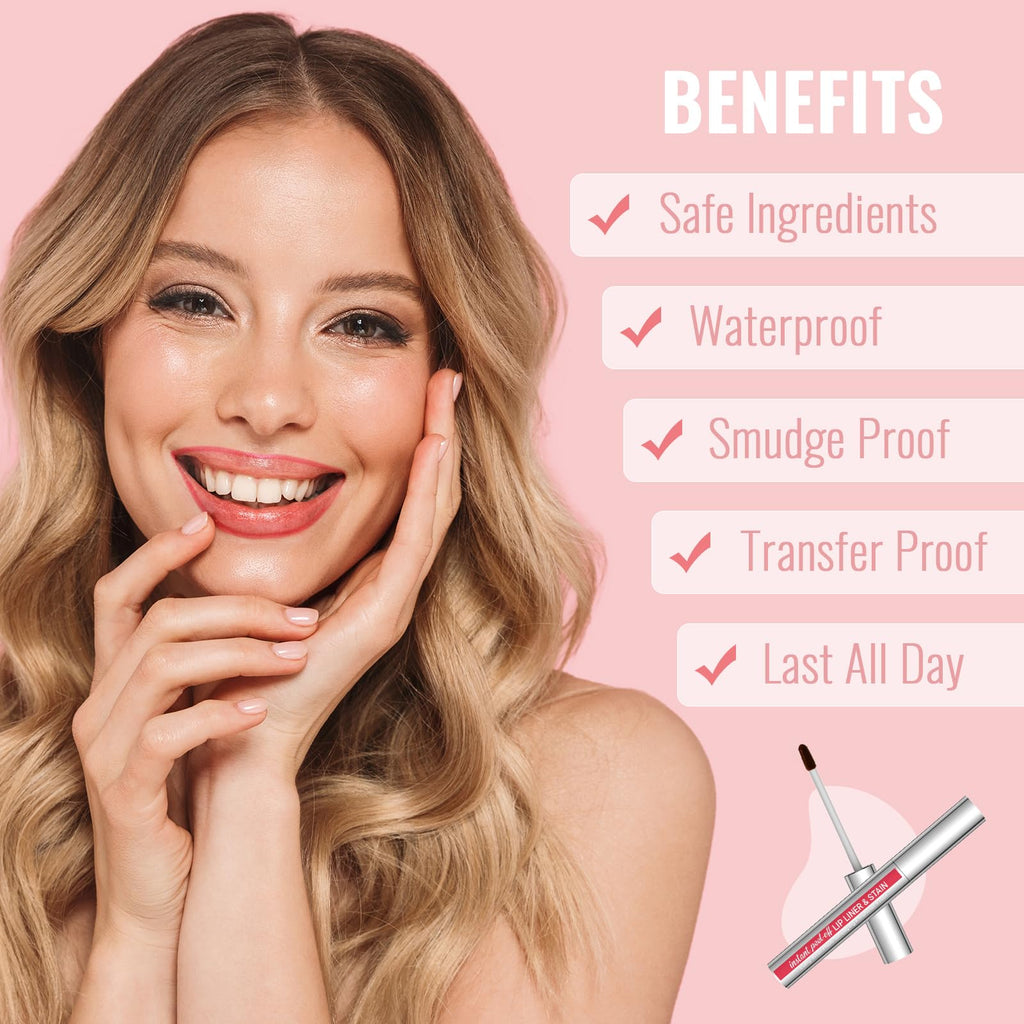 Vevivia Lighting Lip Liner Stain – Peel-Off, Long-Lasting Nude Pink