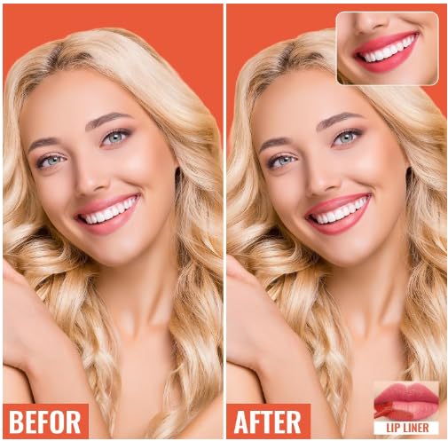 Vevivia Beauty 4pcs Lip Stain Peel Off – Long-Lasting Lip Liner Stain, Waterproof & 2-in-1 Matte (Cocoa, Rose, Nude, Mauve)