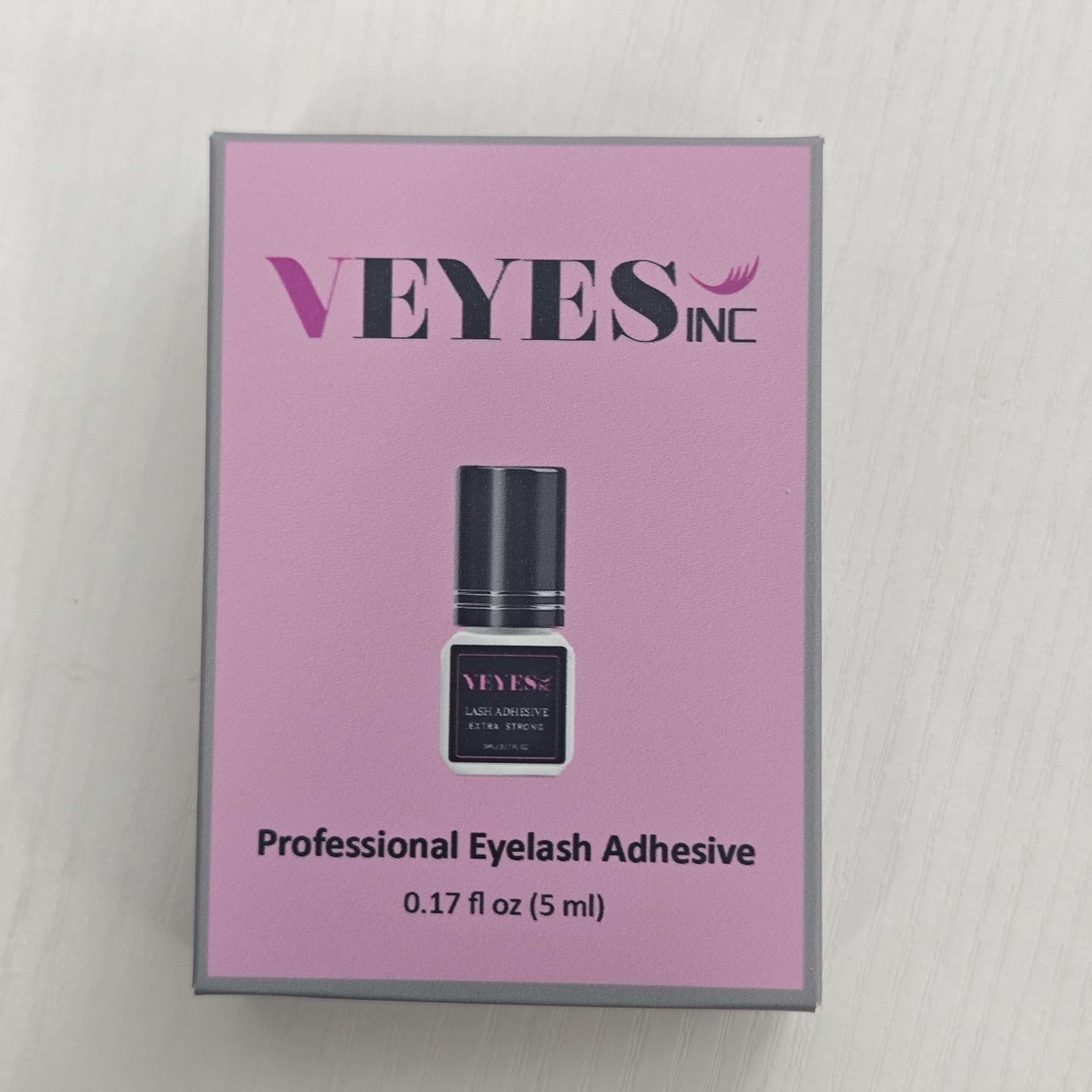 VEYES INC Eyelash Extension Glue – Extra Strong Black 5ml, 1s Dry Time, Up to 8 Weeks Hold