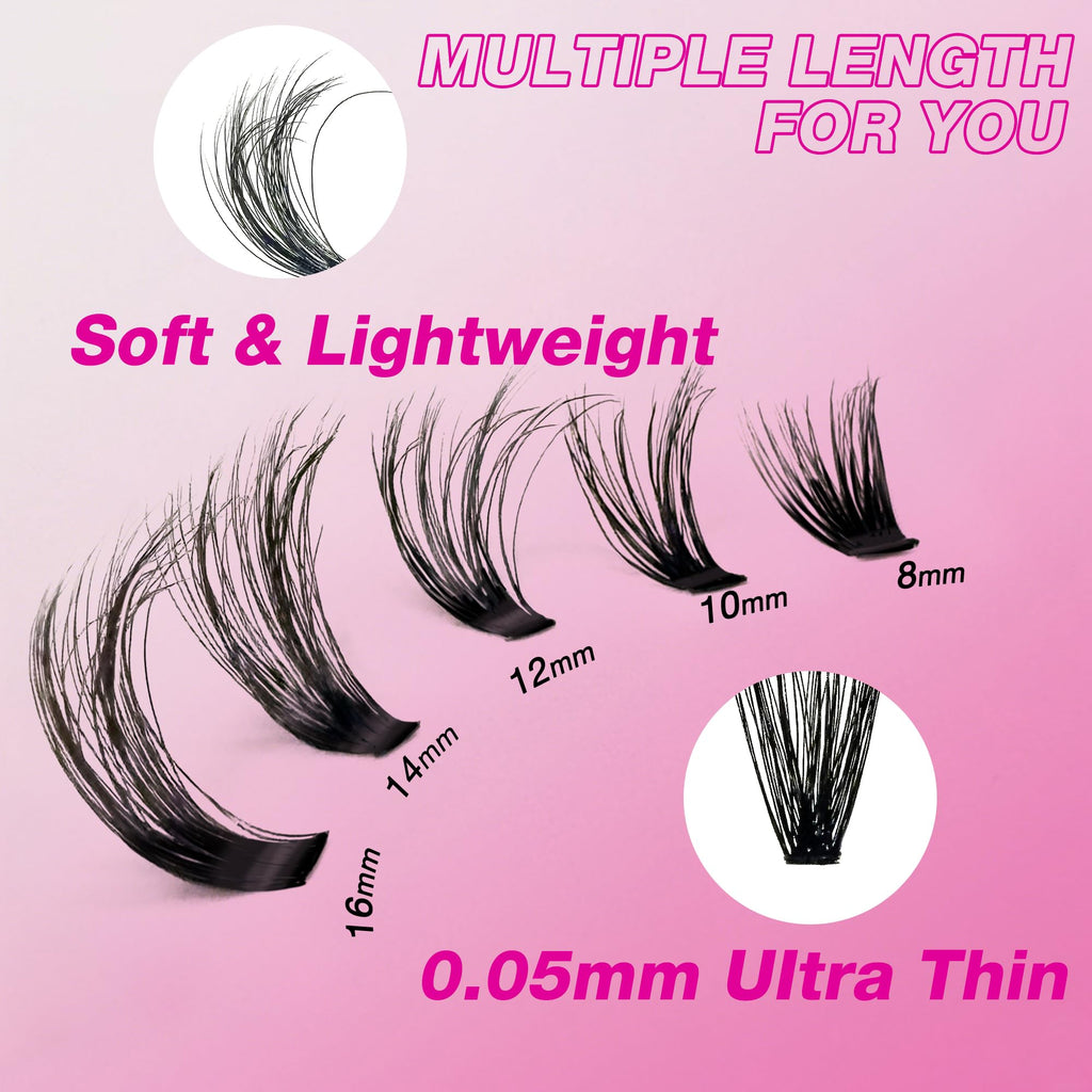 VEYESBEAUTY Lash Clusters UltraVolume: 3D Layered DIY Lashes Tray (30D & 40D)