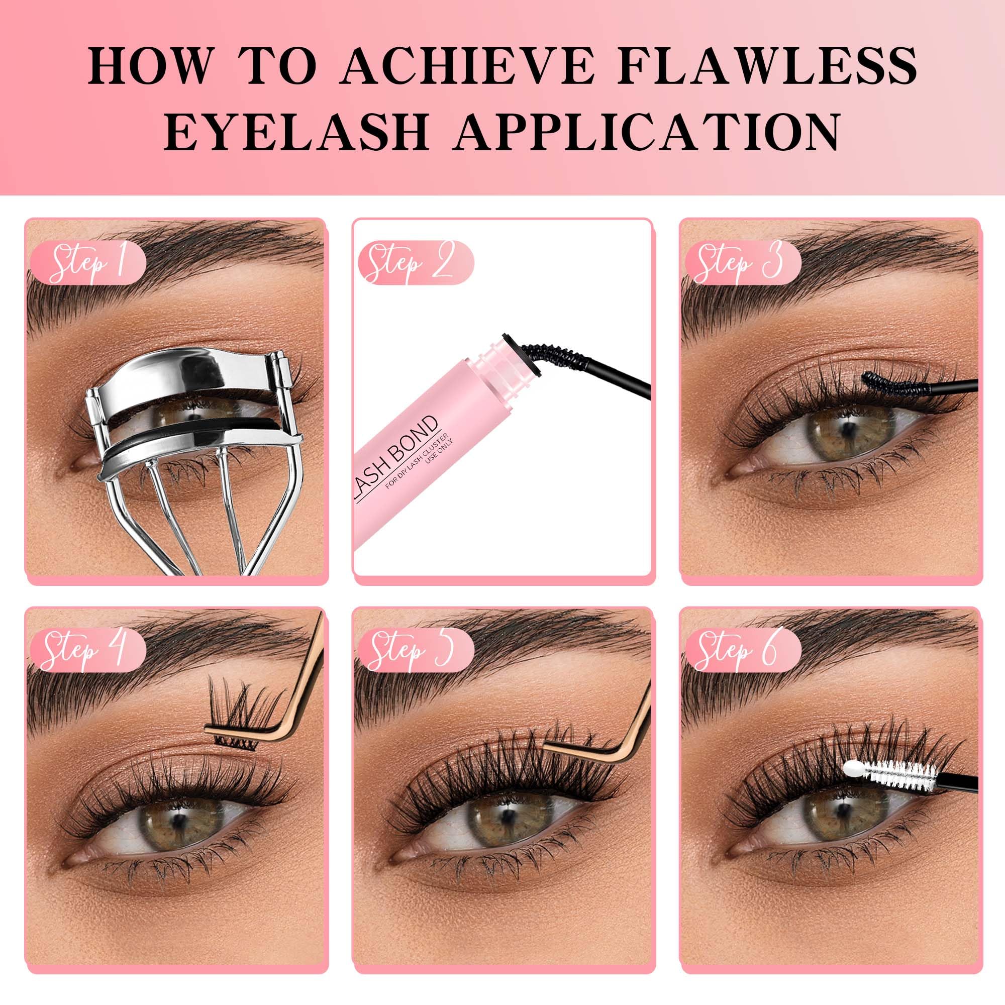 VEYESBEAUTY Lash Bond & Seal Waterproof 2-in-1 Lash Glue – DIY Cluster Lashes (5ml + 5ml)