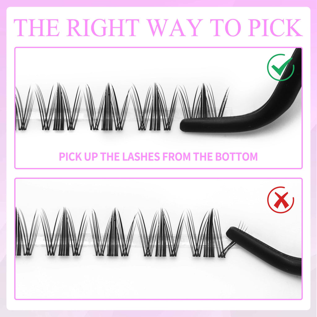 VEYESBEAUTY Manga Lash Clusters Kit – DIY Eyelash Extensions, Five-Second Wispy Lashes