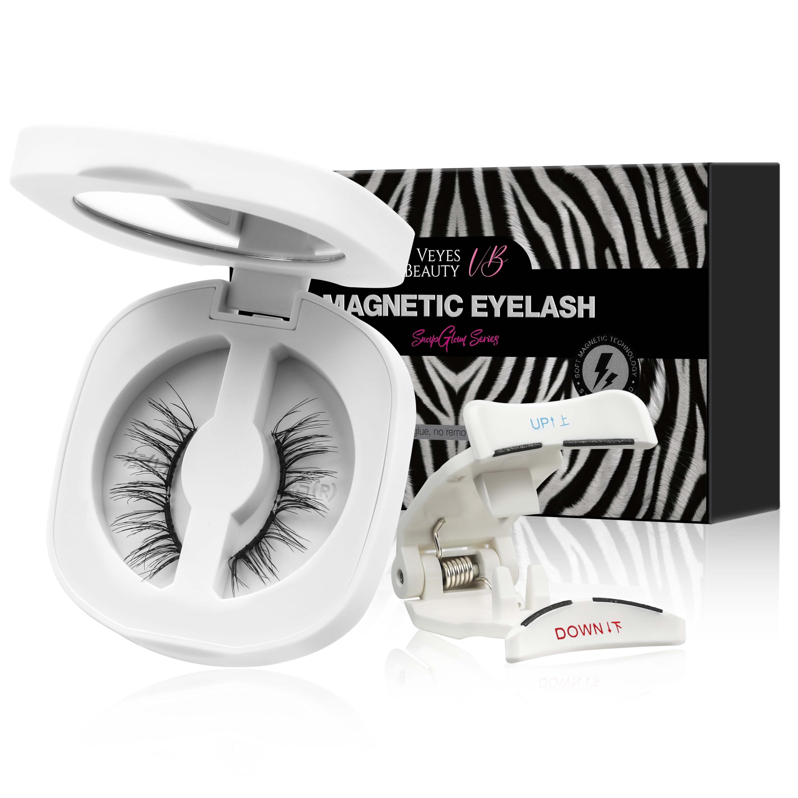 VEYESBEAUTY NomSpirit Magnetic Lashes with Applicator – Glue-Free, Reusable