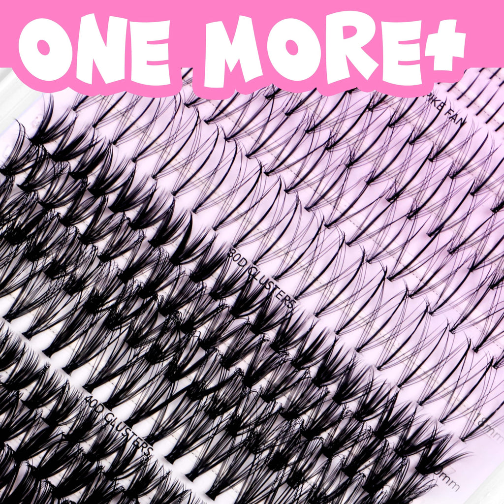 VEYESBEAUTY One More+ Lash Clusters Tray – DIY Wispy Lashes, Bottom 7D 30D 40D Mix
