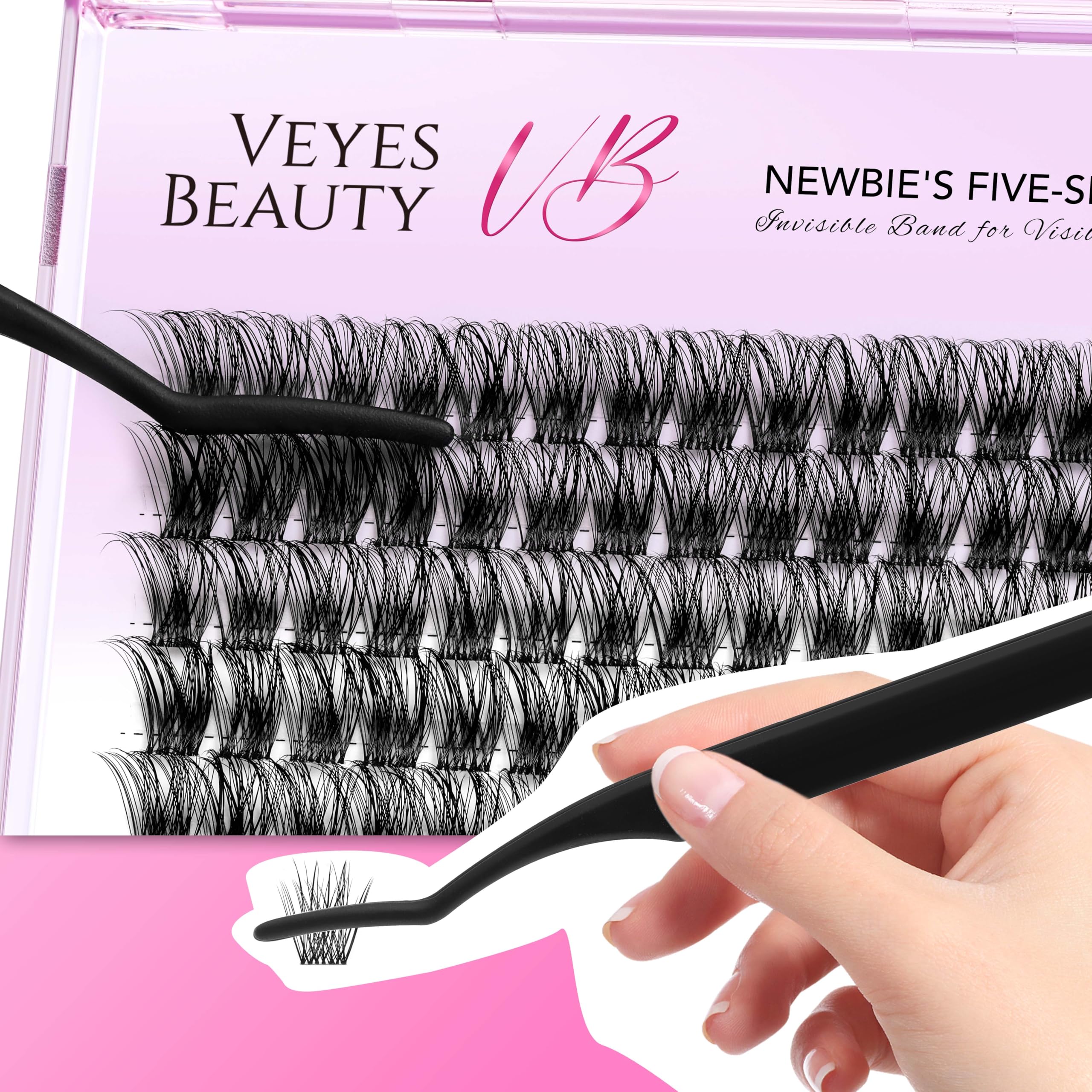 VEYESBEAUTY Lash Clusters: DIY Five-Second Wispy Lashes, 12mm