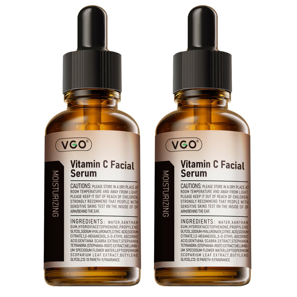 VGO 2 Pack Vitamin C Face Serum – Deep Hydration, Radiance & Even Tone
