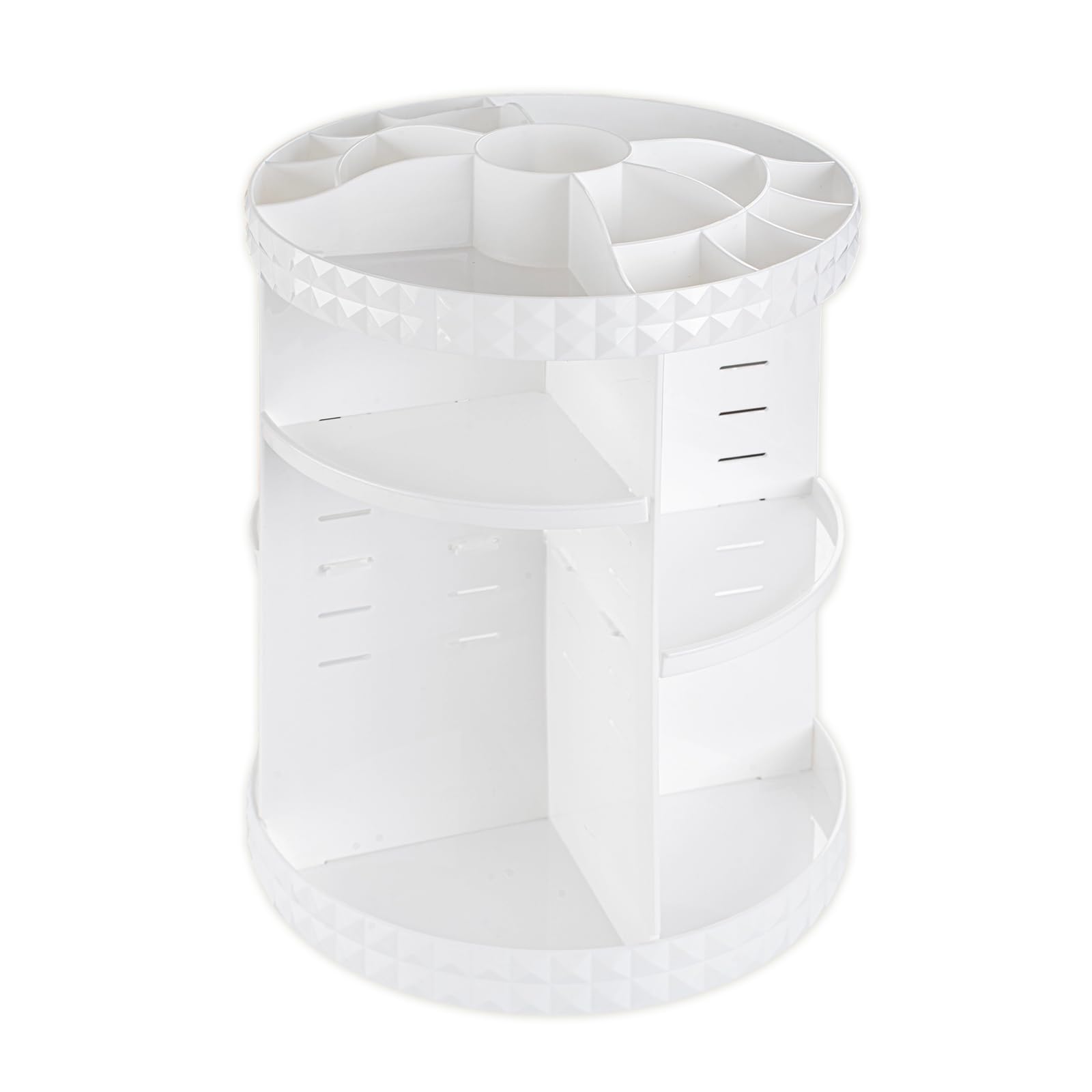 V-HANVER 360° Rotating Makeup Organizer | Large-Capacity Acrylic Vanity Storage