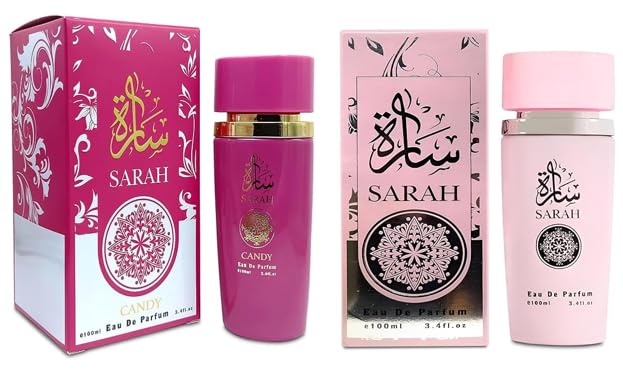 Viaan Krishna SARAH Candy & SARAH Fuchsia Perfume Set for Women – 2×3.4oz EDP