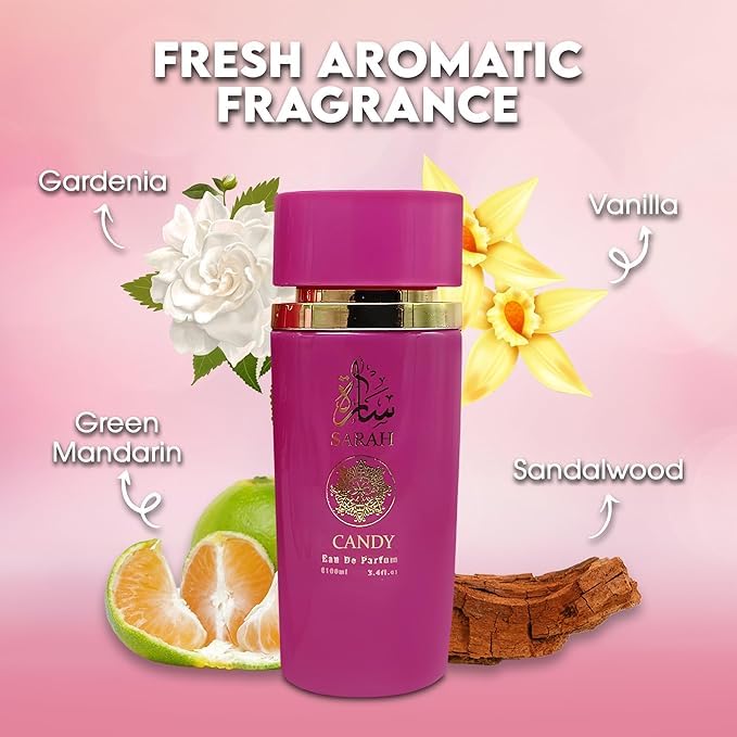 Viaan Krishna SARAH Candy & SARAH Fuchsia Perfume Set for Women – 2×3.4oz EDP