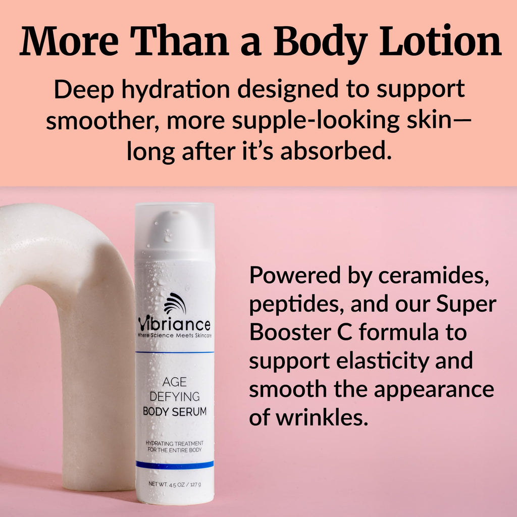 Vibriance Age Defying Body Serum – Hyaluronic Hydration for Crepey Skin (4.5 oz)