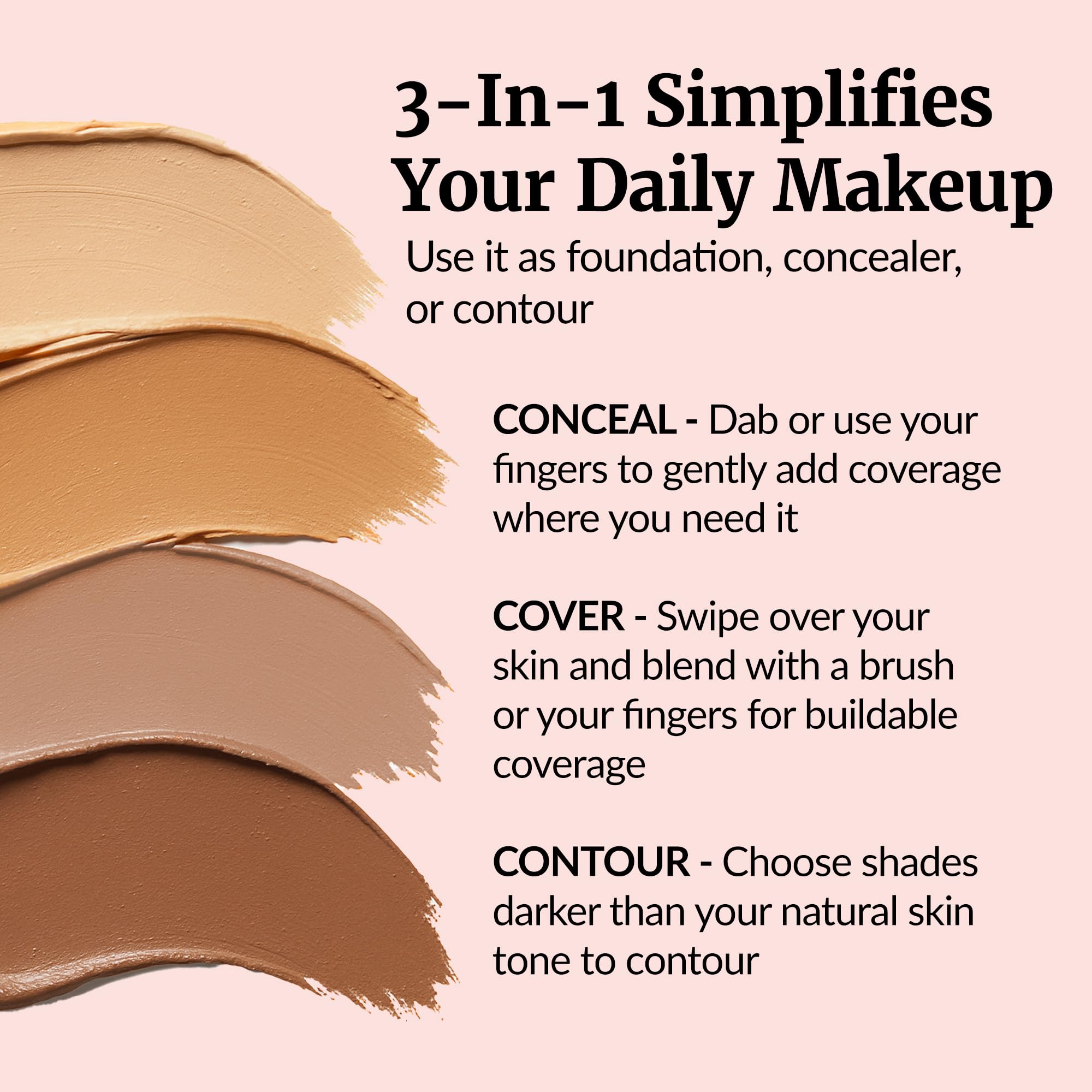 Vibriance Complexion Sticks – Sheer, Buildable Foundation for Mature Skin | 3-in-1 Base, Concealer & Contour (Medium)
