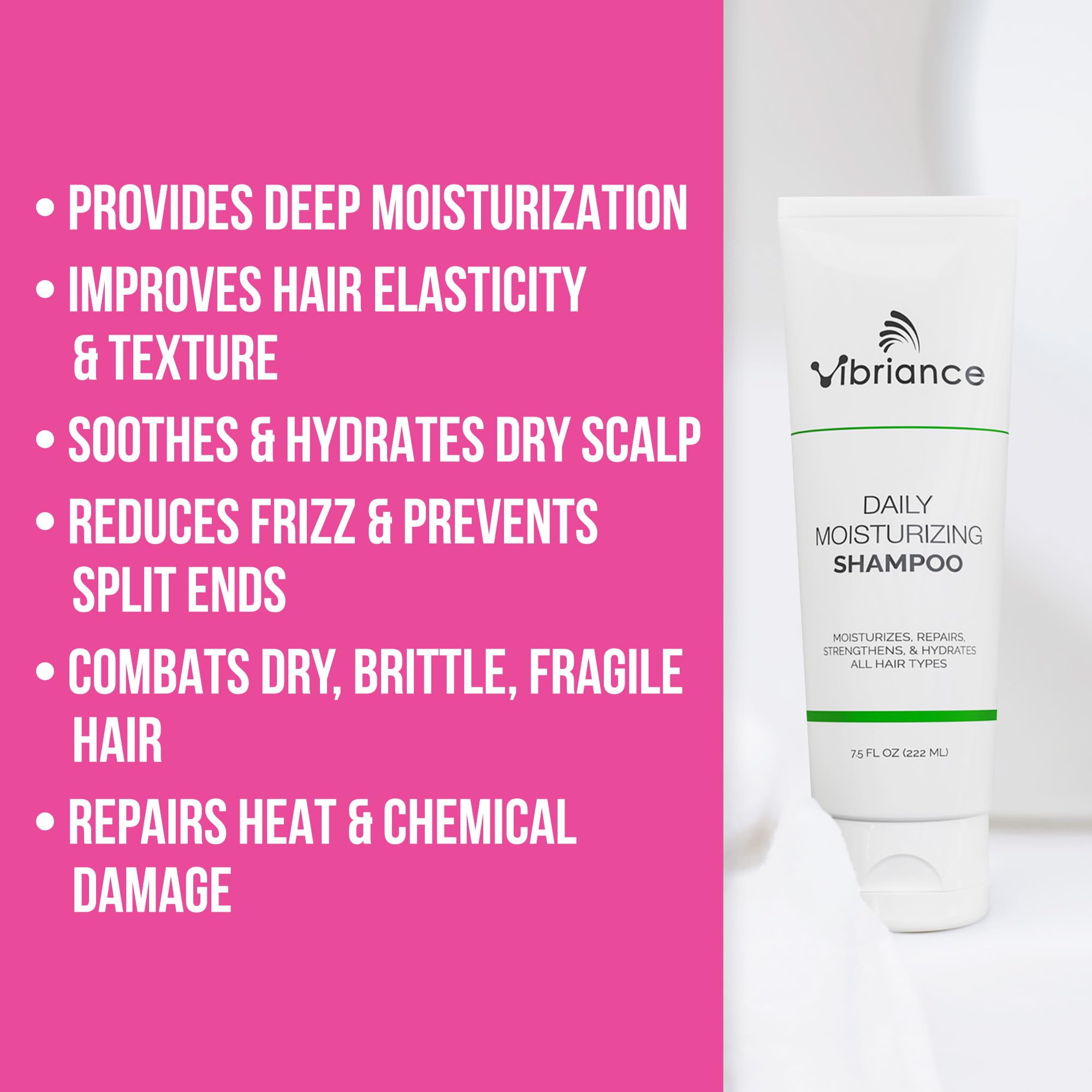 Vibriance Daily Moisturizing Shampoo – Strengthening Biotin for Aging Hair, Thinning Hair & Dry Scalp