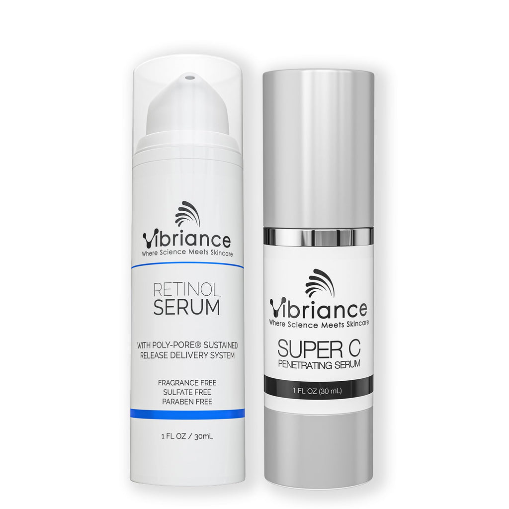 Vibriance Dynamic Duo Skincare Bundle – Super C Vitamin C Serum + Retinol Night Serum