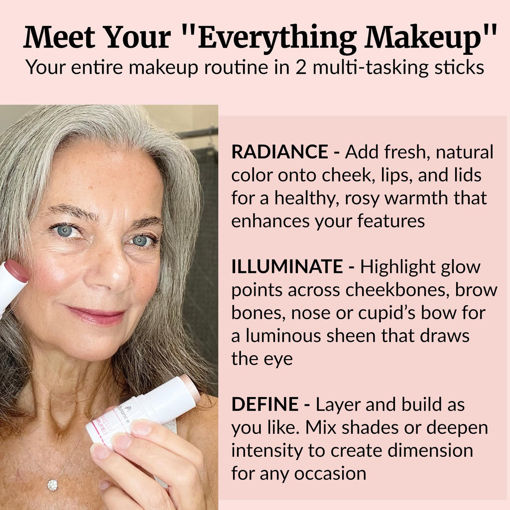 Vibriance Blush & Highlighter Bundle – Cream Sticks for Mature Skin | Makeup Simplified
