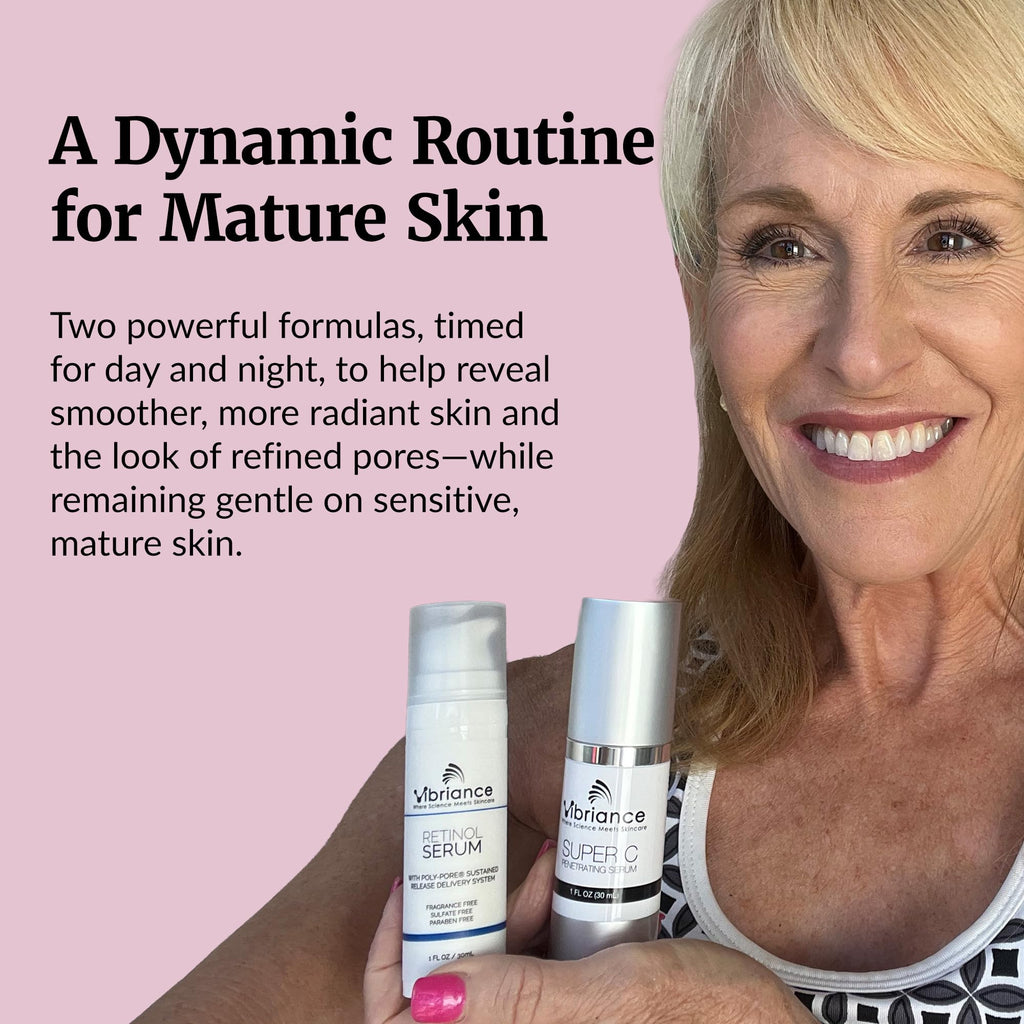 Vibriance Dynamic Duo Skincare Bundle – Super C Vitamin C Serum + Retinol Night Serum