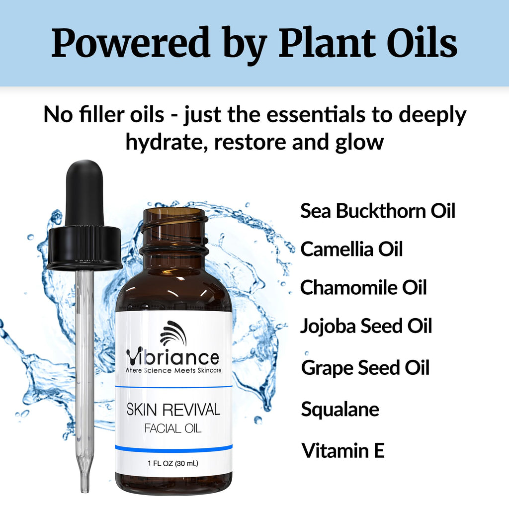Vibriance Skin Revival Facial Oil – Hydrating, Vegan & Gentle for Dry Skin